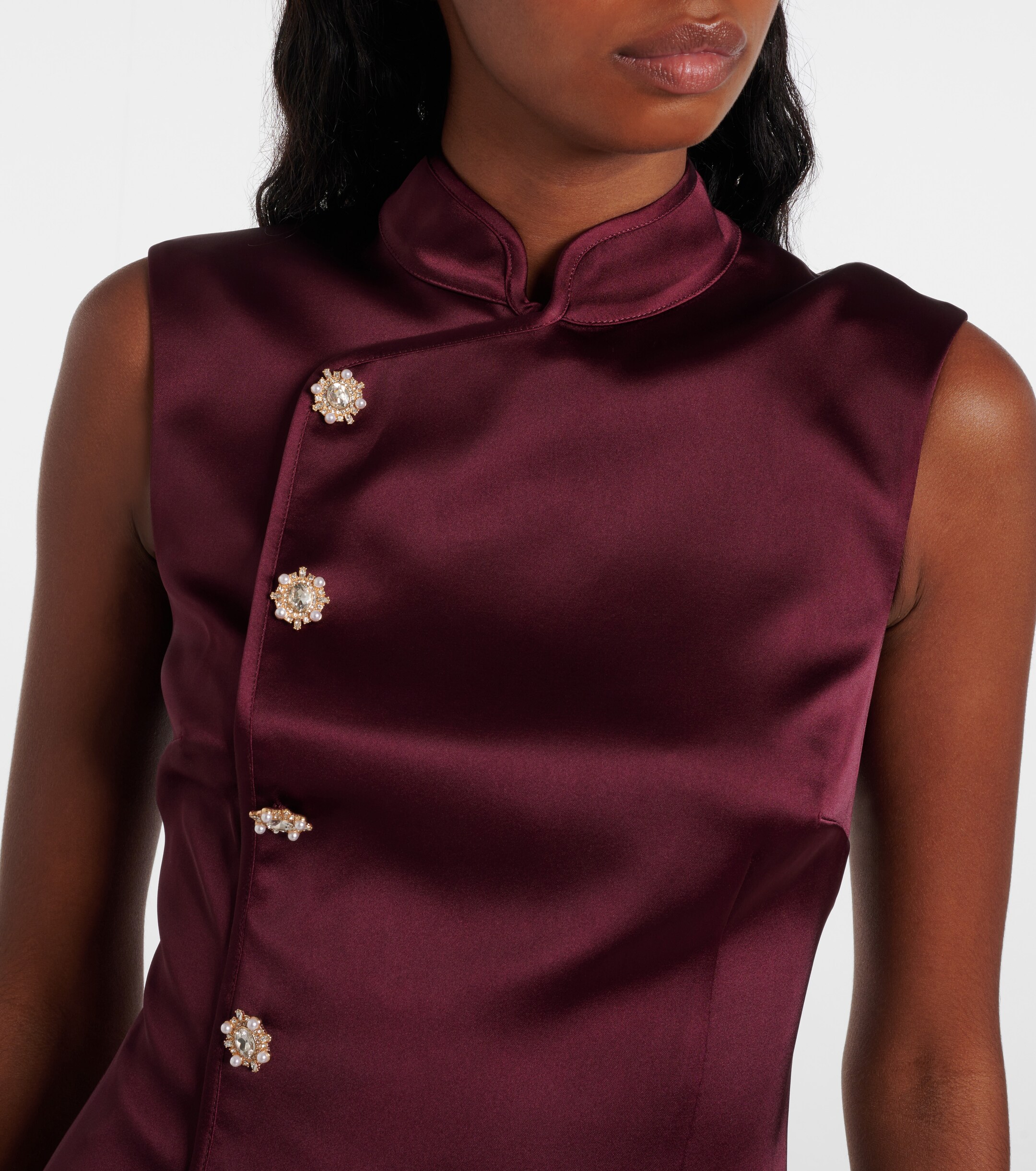 self-portrait Satin minidress