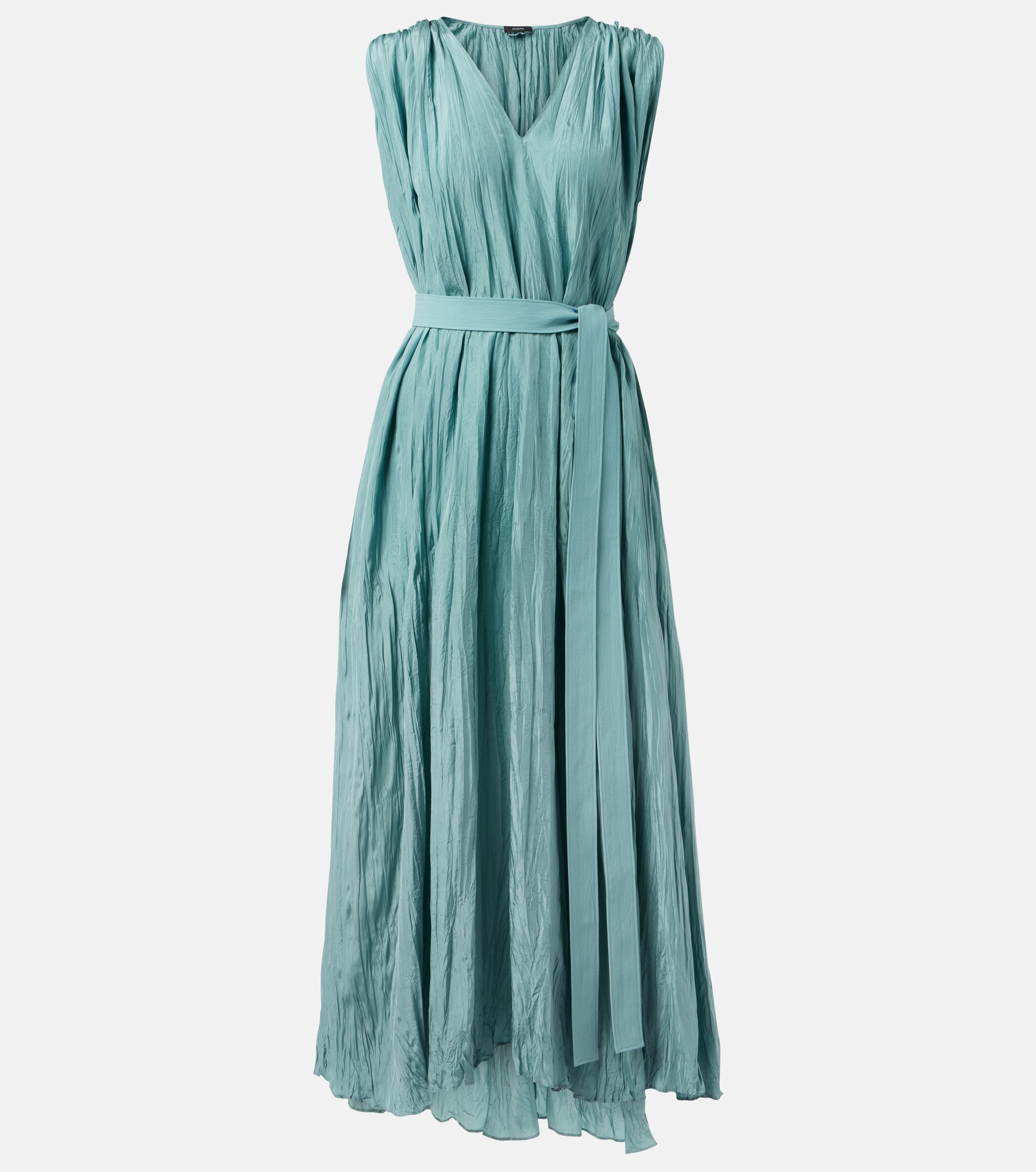 grey prom dress with sleeves Modest Long Floral-Lace Prom Dress with Short Sleeves– PromGirl main image 0