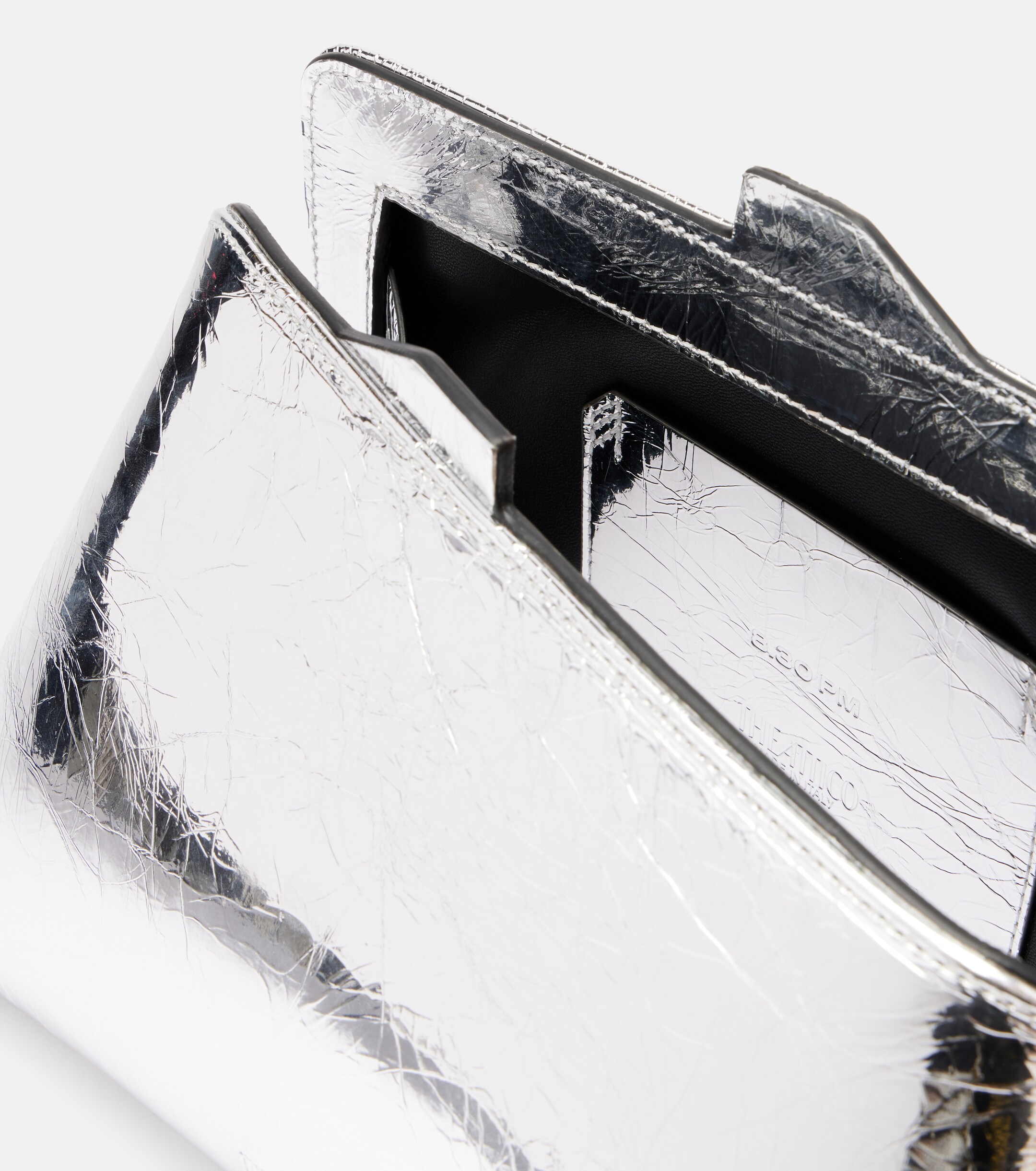 THE ATTICO 8.30 PM oversized leather clutch