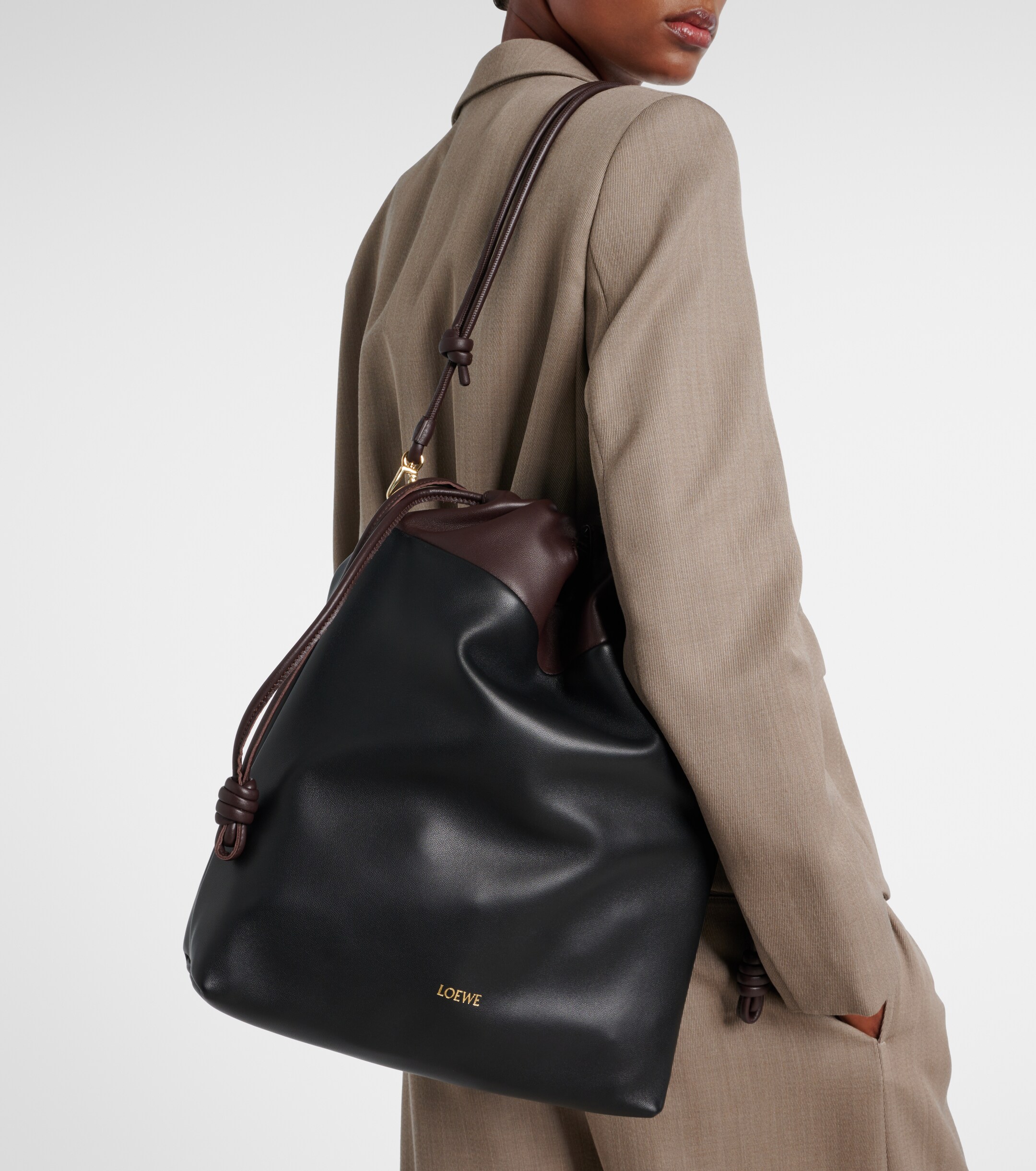 Loewe Flamenco leather clutch
