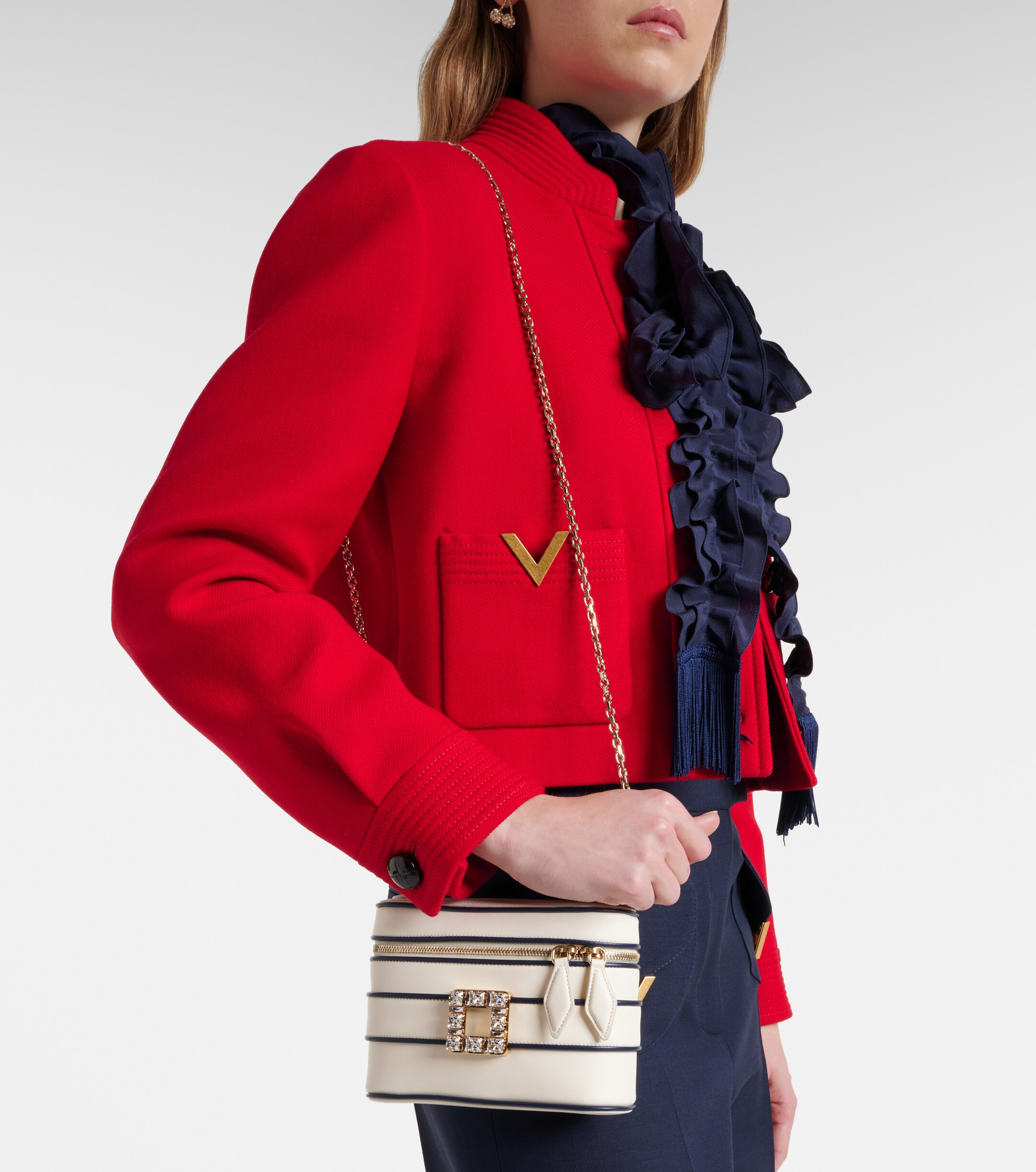 ROGER VIVIER Très Vivier Micro leather vanity bag