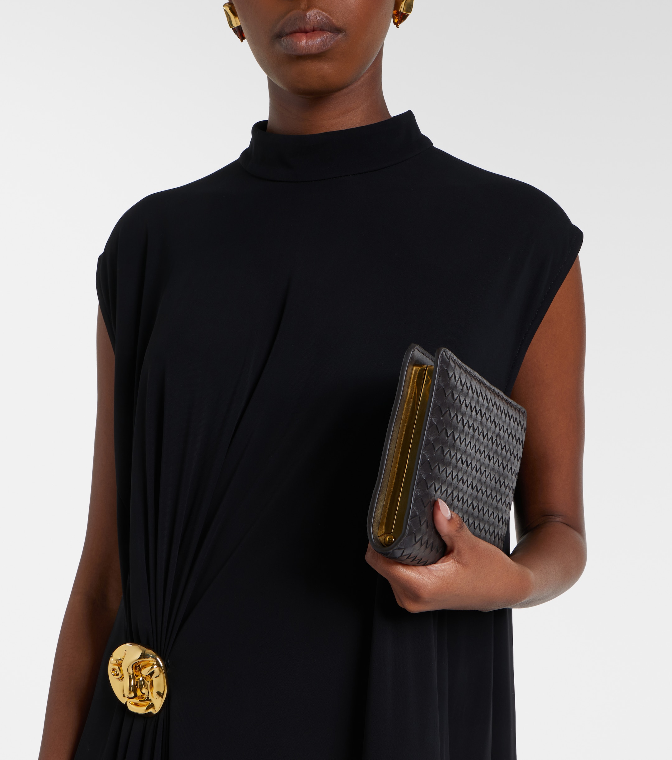 Bottega Veneta Agenda Intrecciato leather clutch
