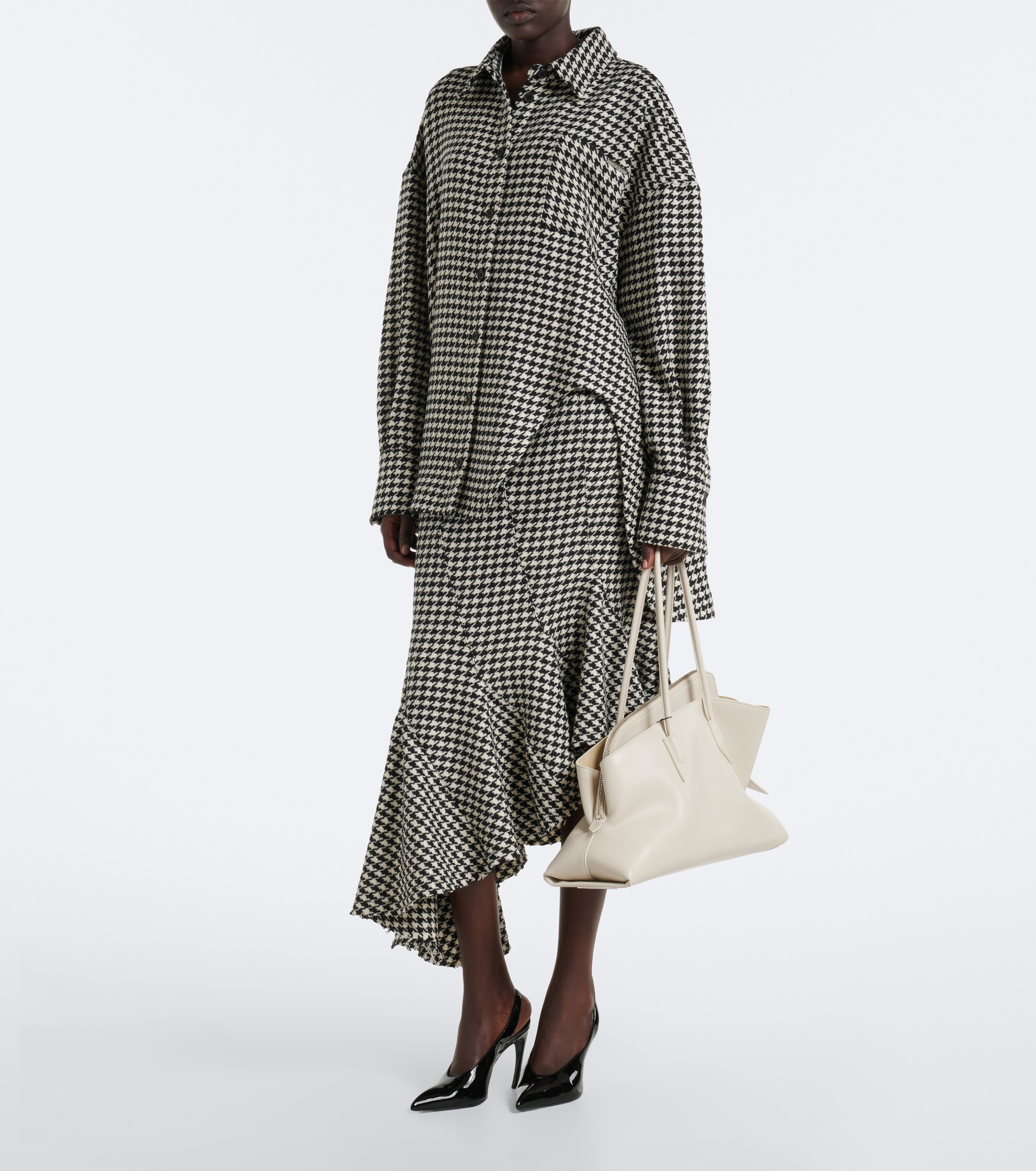 THE ATTICO La Passeggiata Medium leather tote bag