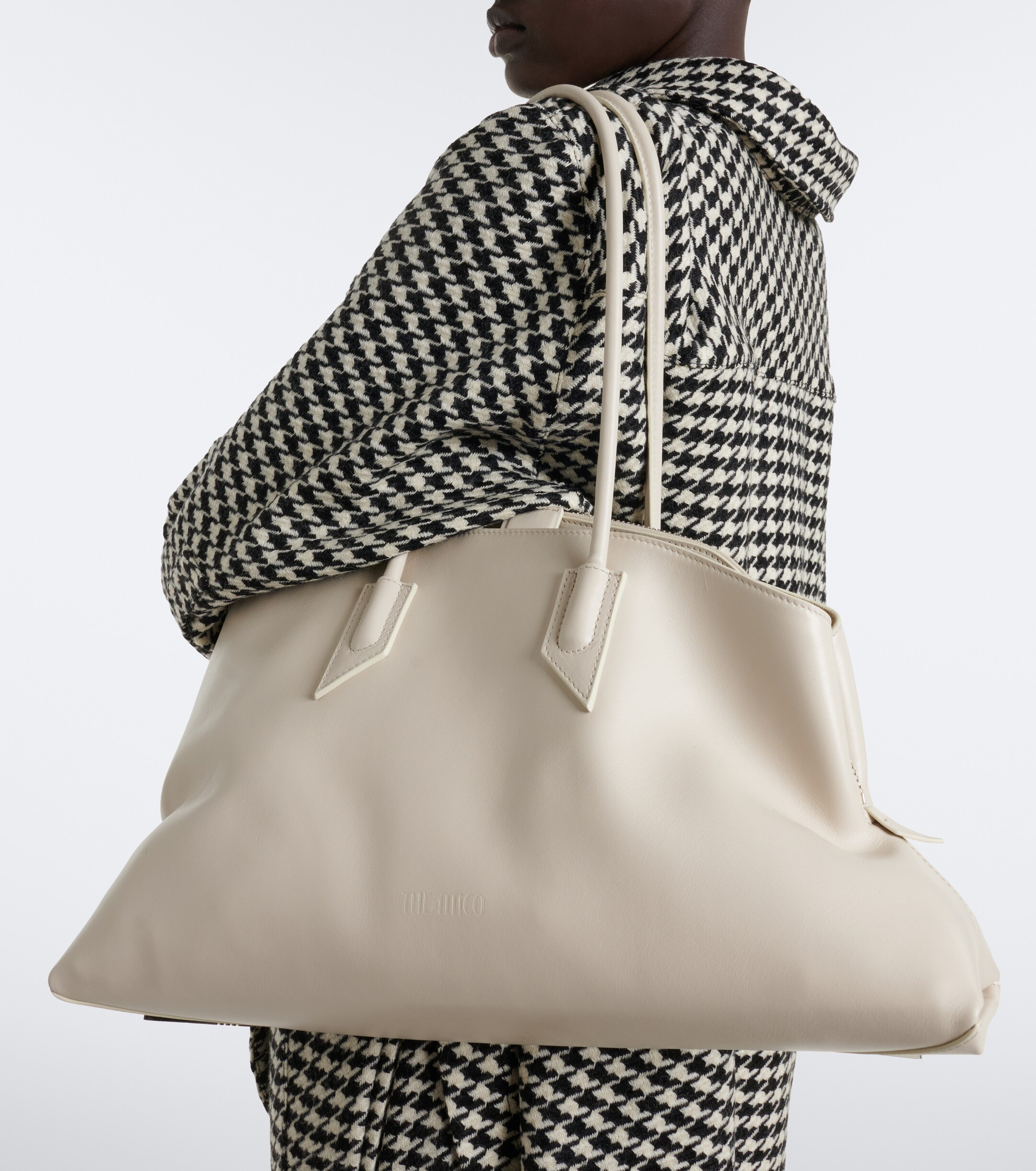 THE ATTICO La Passeggiata Medium leather tote bag