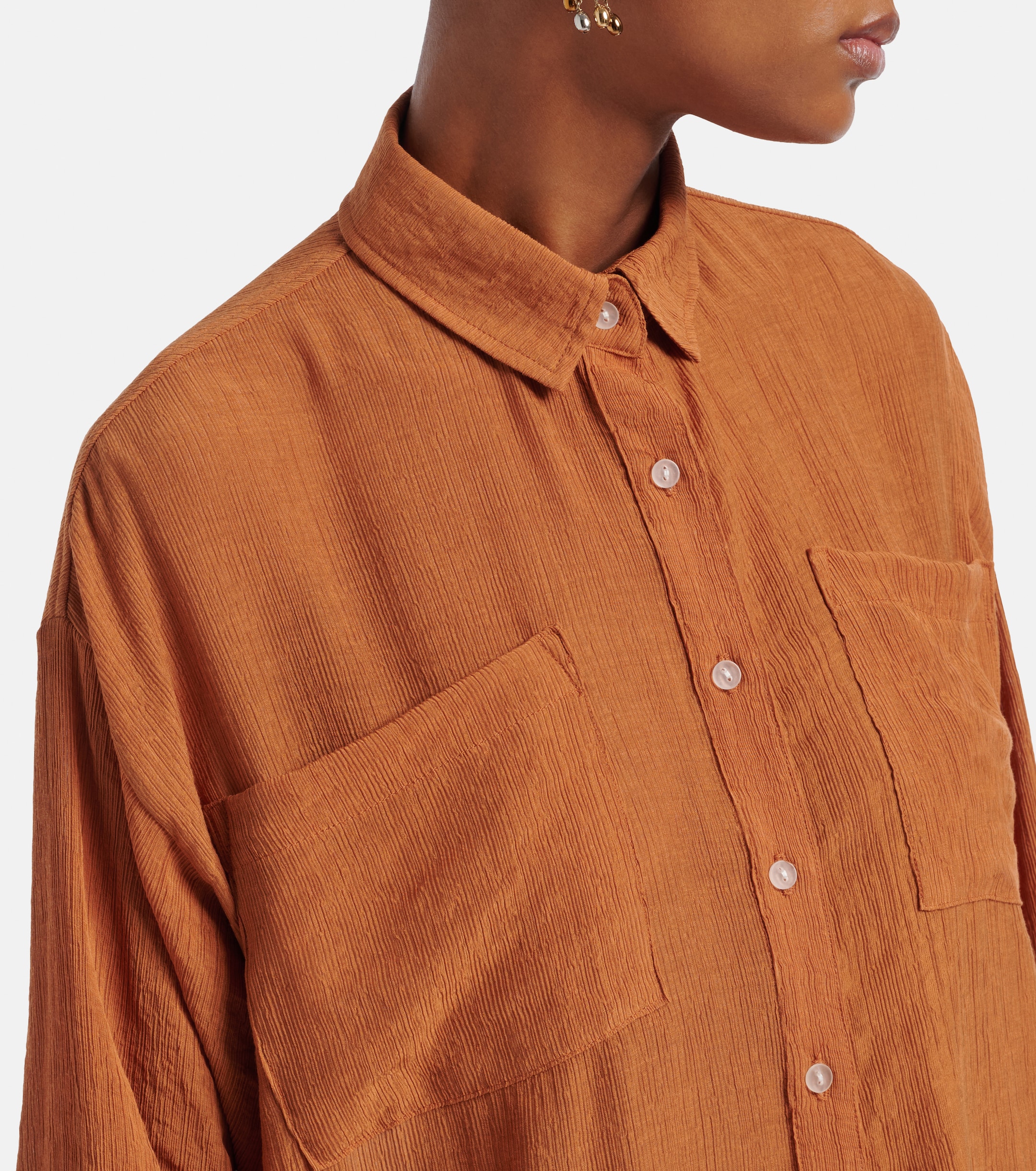 Jade Swim Mika seersucker shirt