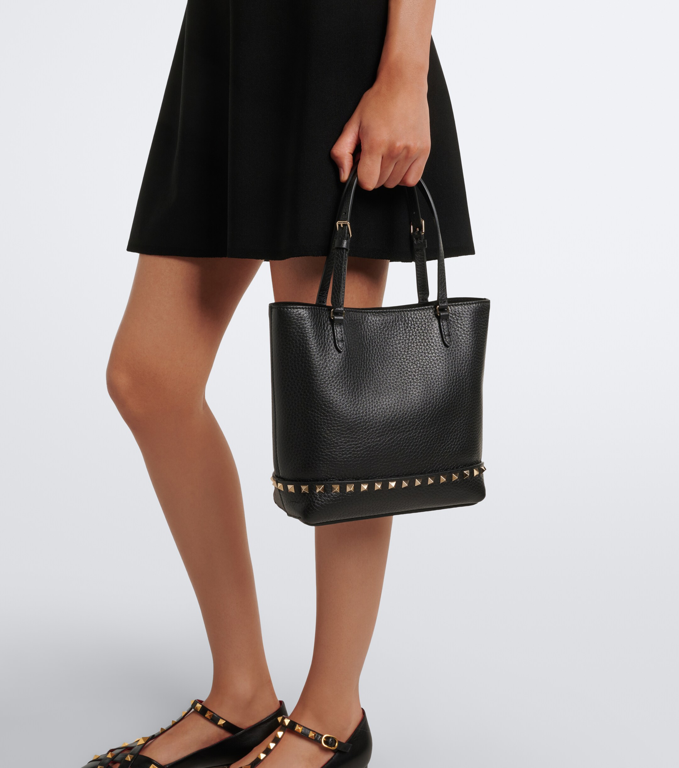 Valentino Garavani Rockstud Small leather top-handle bag thumbnail