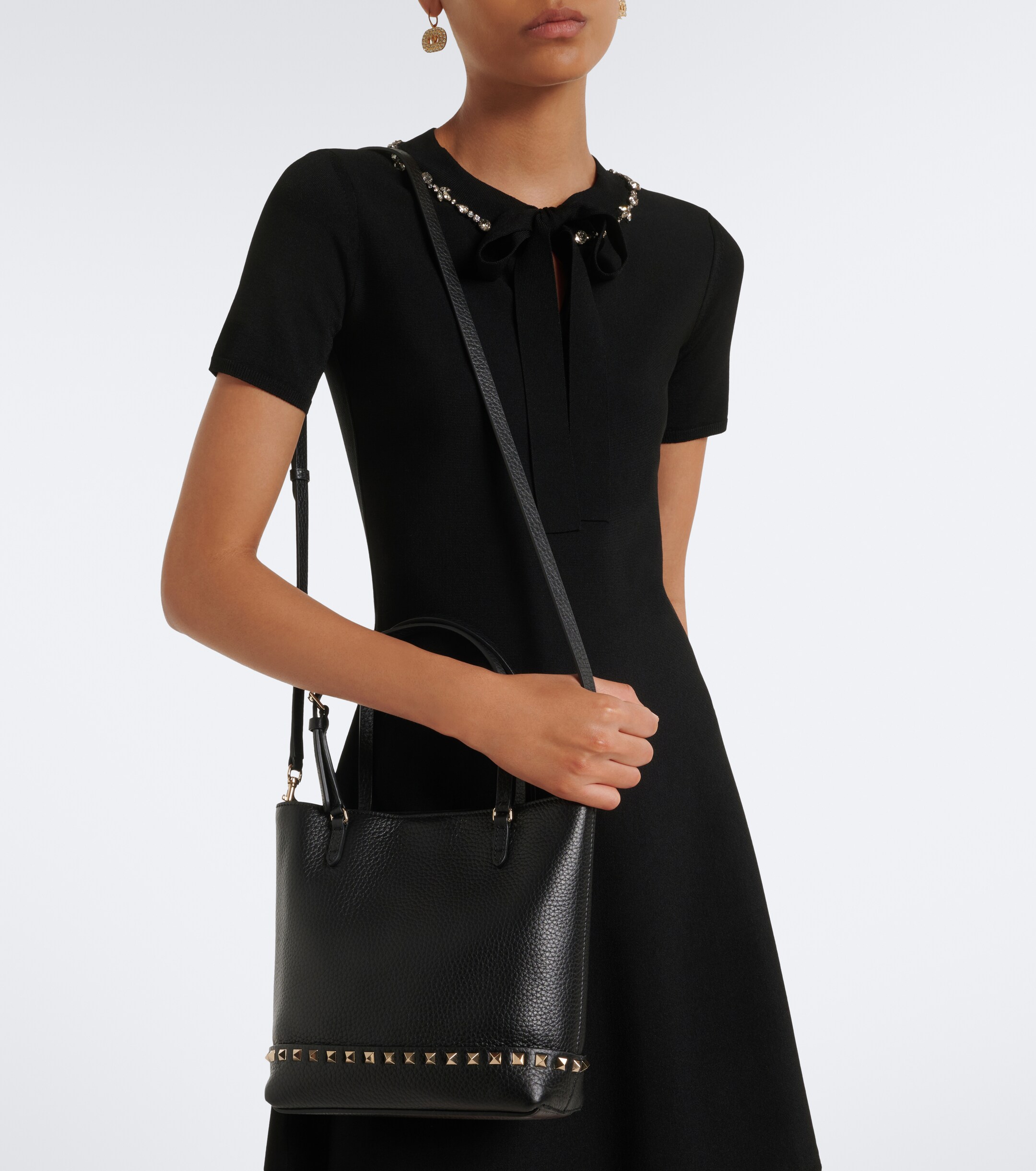 Valentino Garavani Rockstud Small leather top-handle bag thumbnail