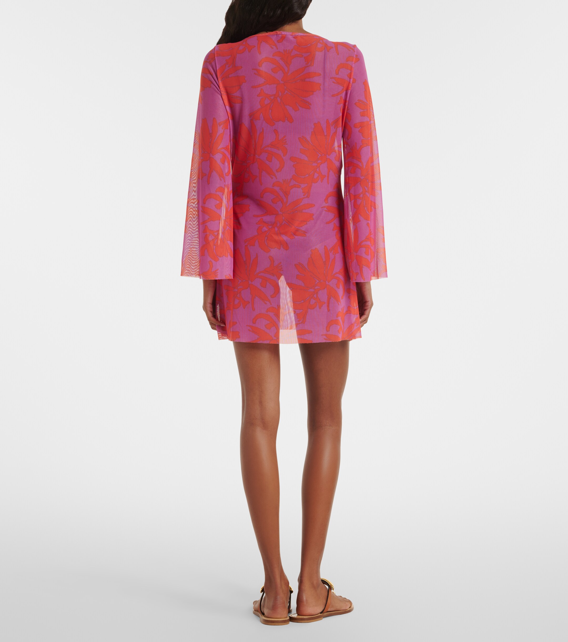 VIX PAULA HERMANNY ViX Paula Hermanny Lidi floral sheer beach dress
