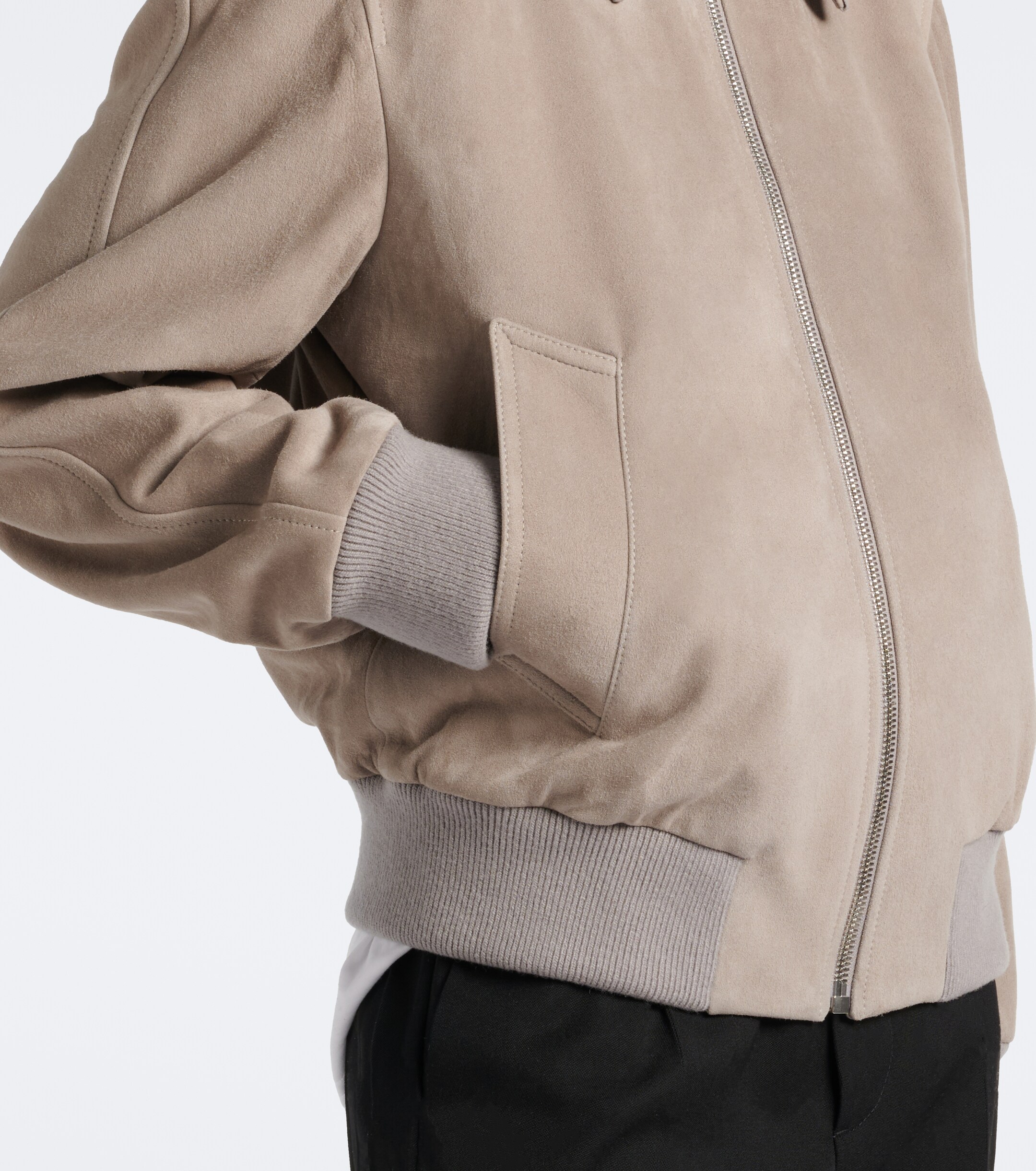 Bottega Veneta Bottega Veneta Intrecciato suede blouson jacket