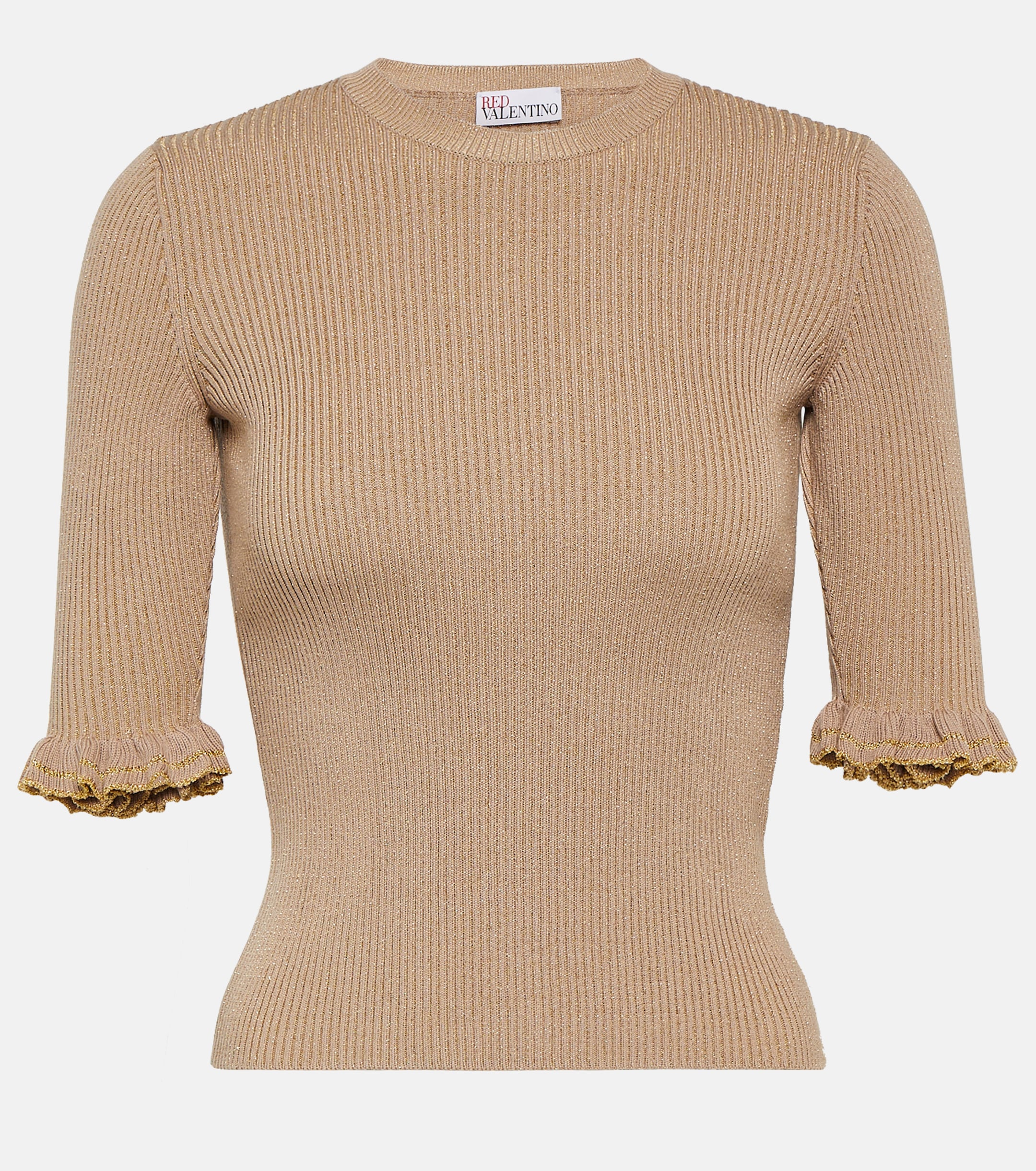 REDValentino Ribbed-knit wool-blend top