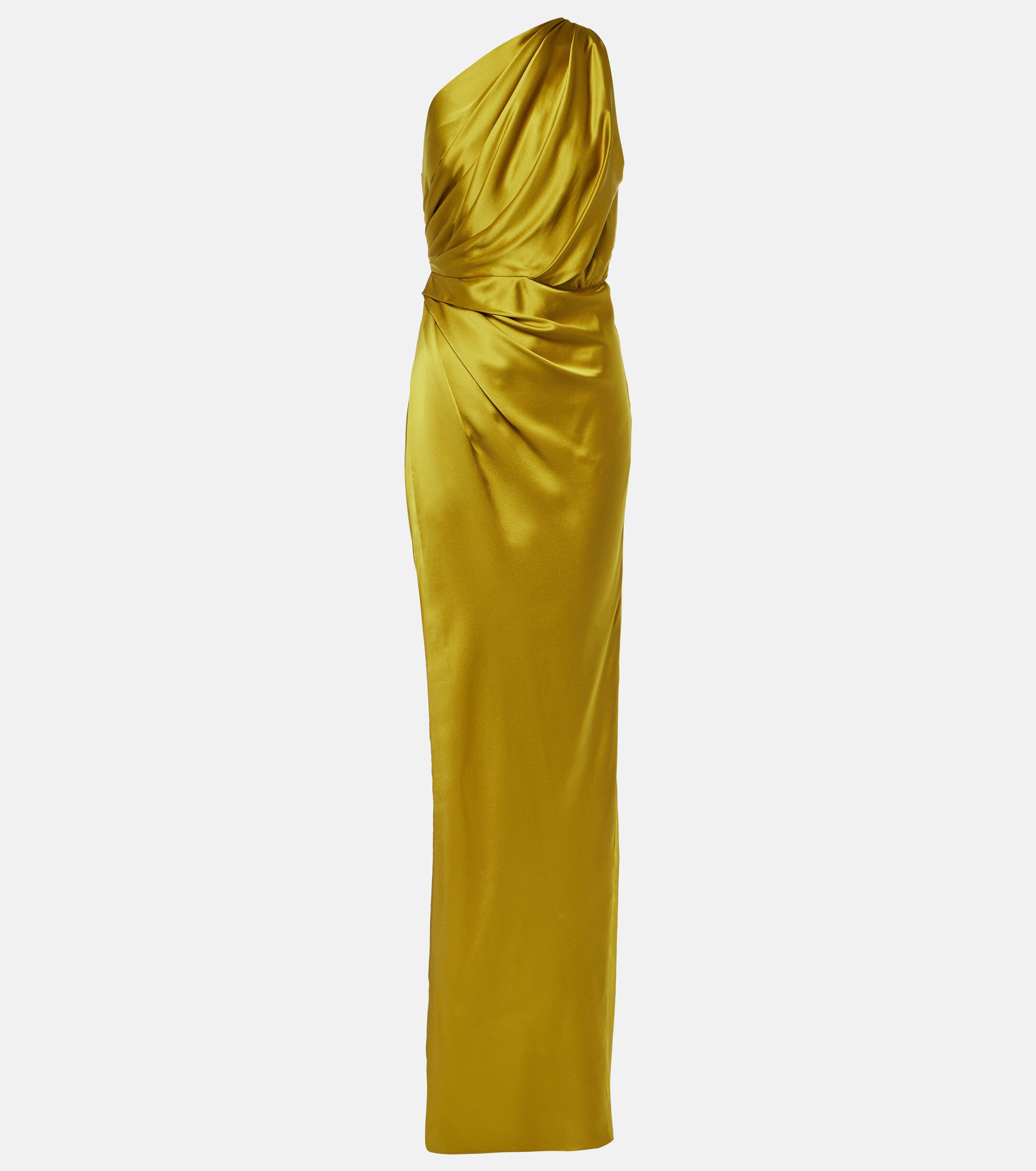 The Sei Draped one-shoulder silk satin gown