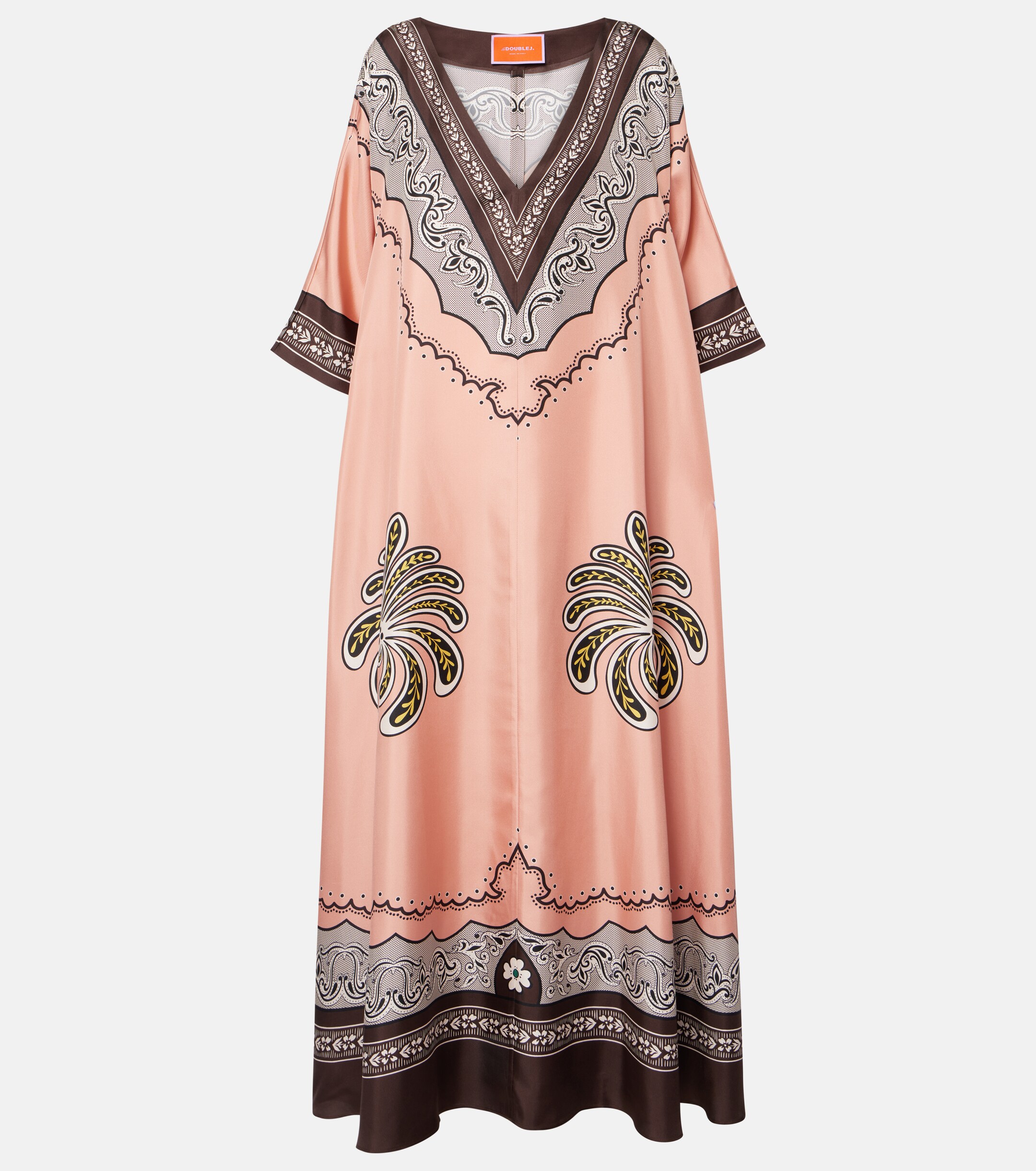 La DoubleJ La DoubleJ Muumuu printed silk twill maxi dress