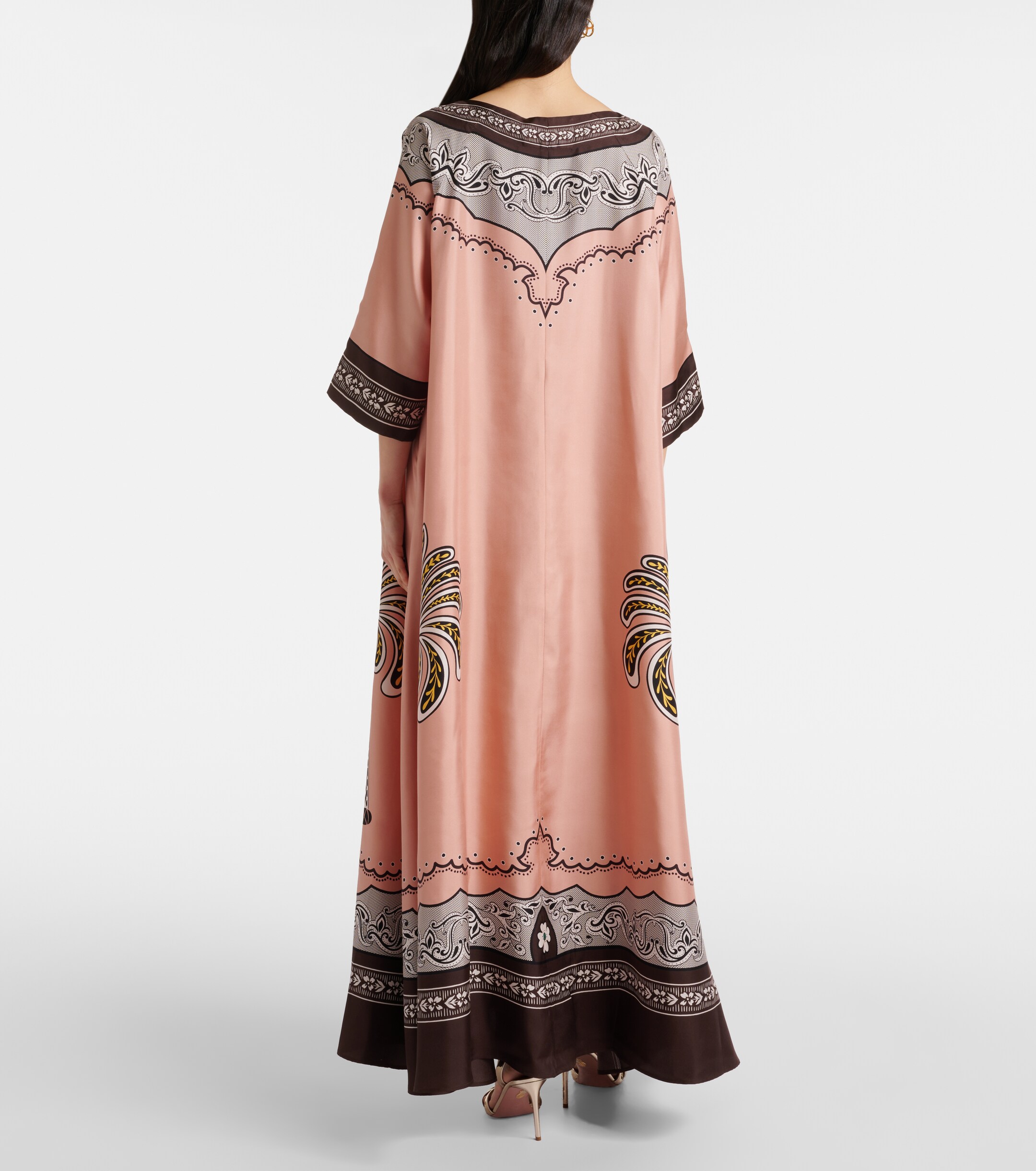 La DoubleJ La DoubleJ Muumuu printed silk twill maxi dress