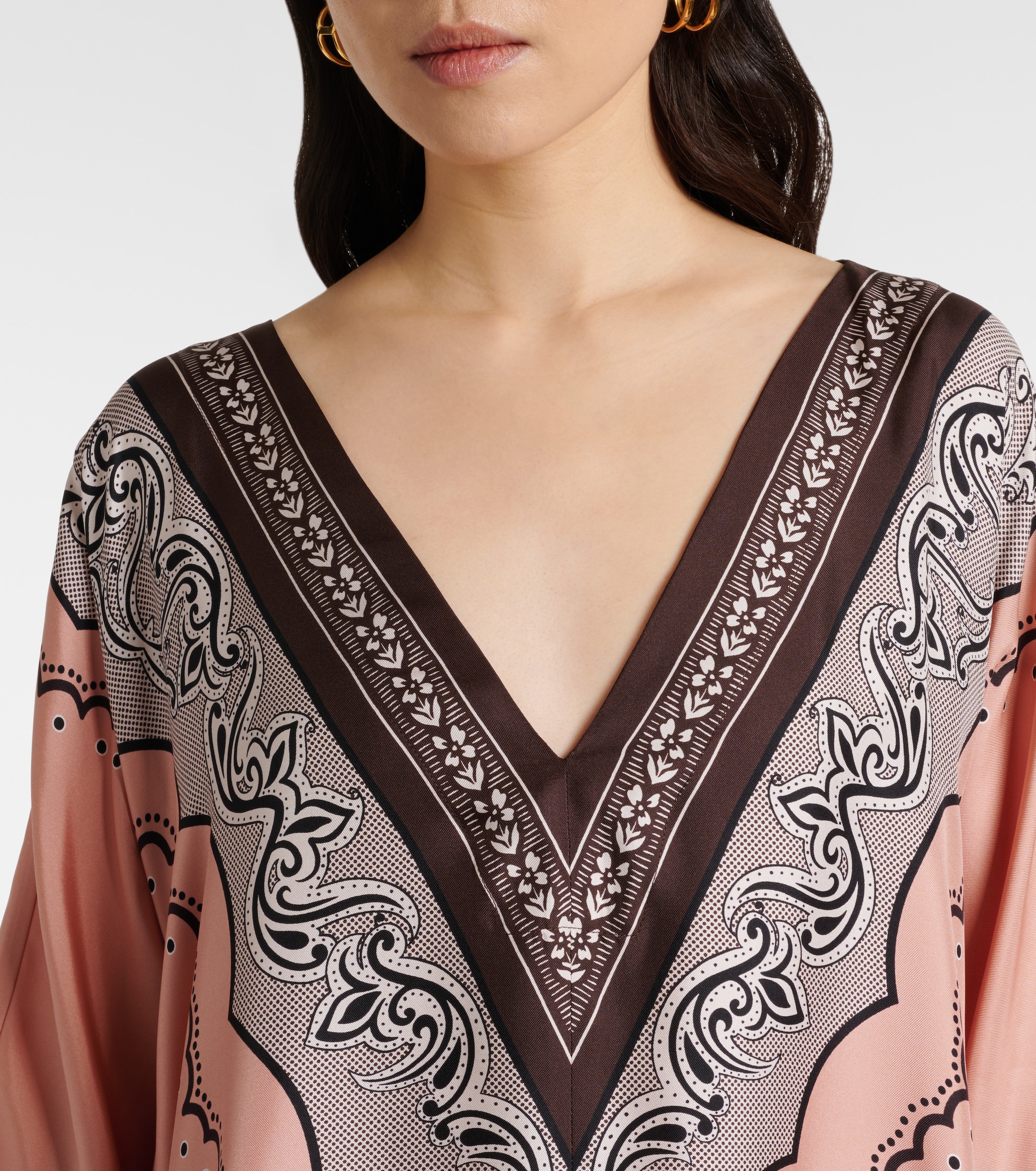 La DoubleJ La DoubleJ Muumuu printed silk twill maxi dress