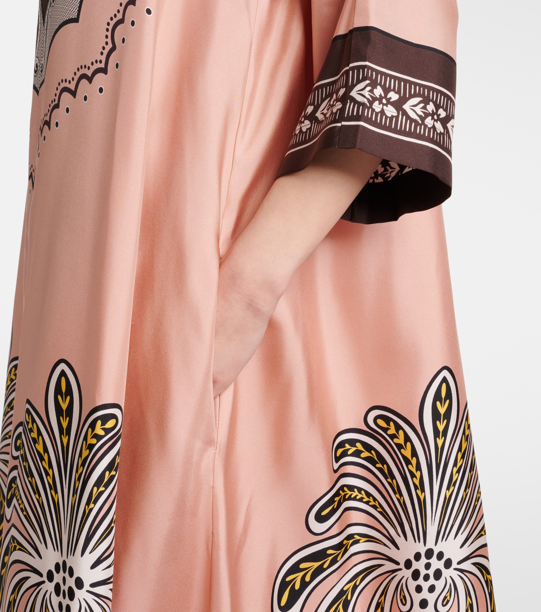 La DoubleJ La DoubleJ Muumuu printed silk twill maxi dress