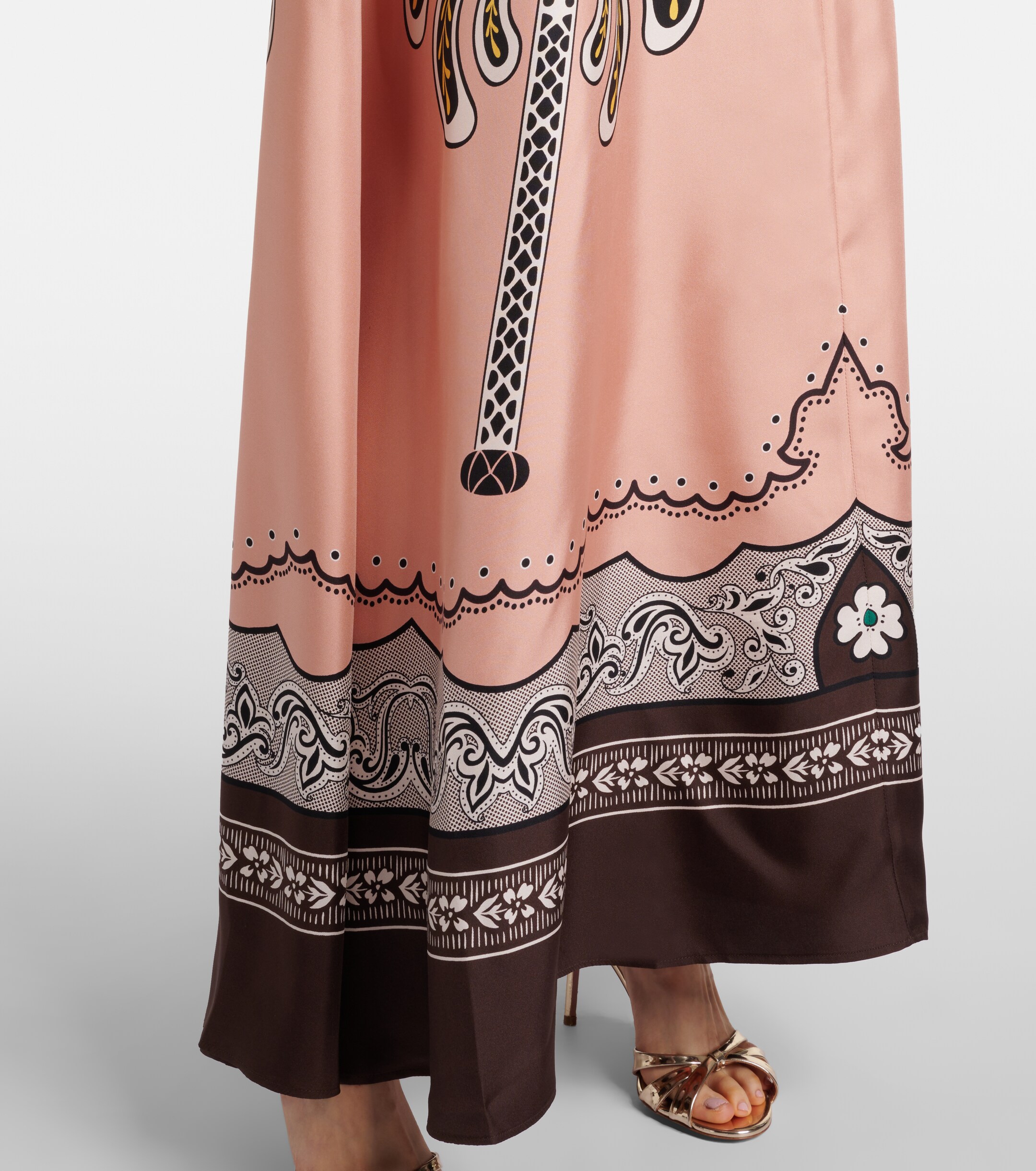 La DoubleJ La DoubleJ Muumuu printed silk twill maxi dress