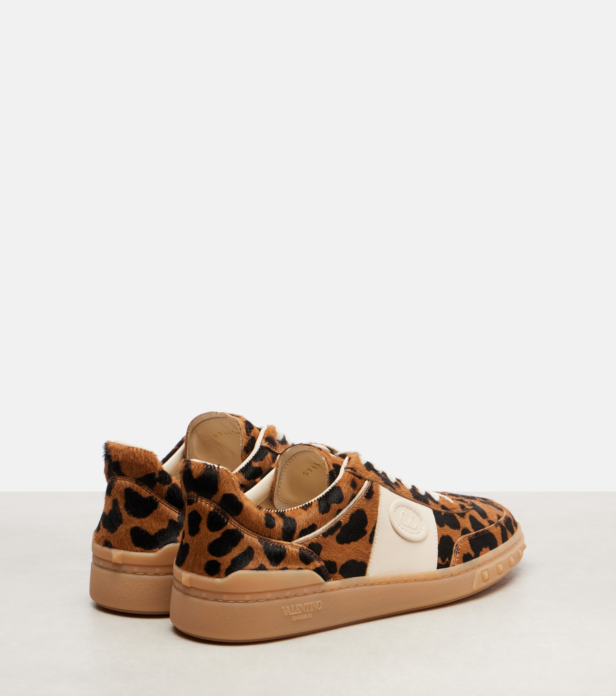 Valentino Garavani Upvillage leopard-print calf hair sneakers thumbnail