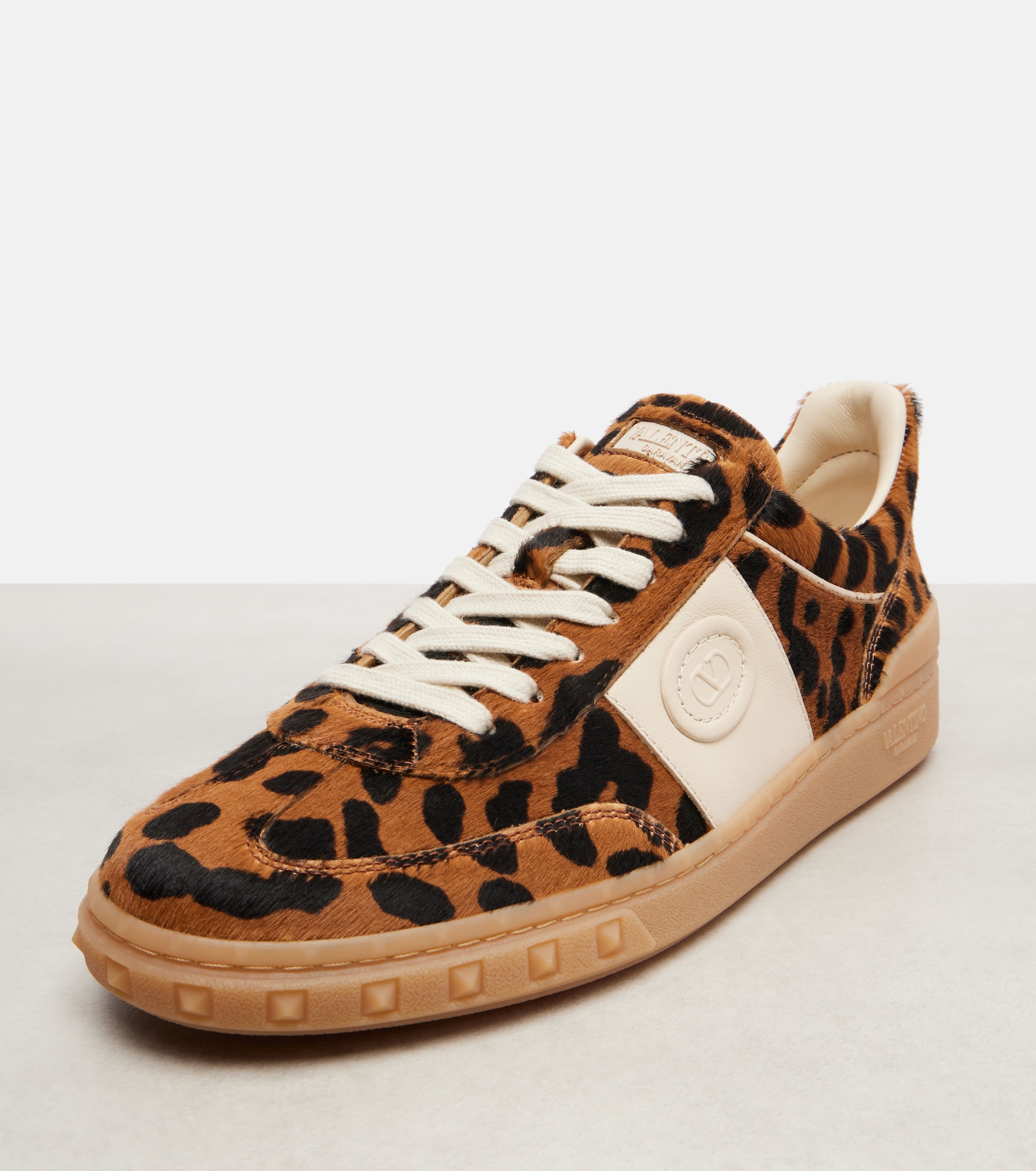 Valentino Garavani Upvillage leopard-print calf hair sneakers thumbnail