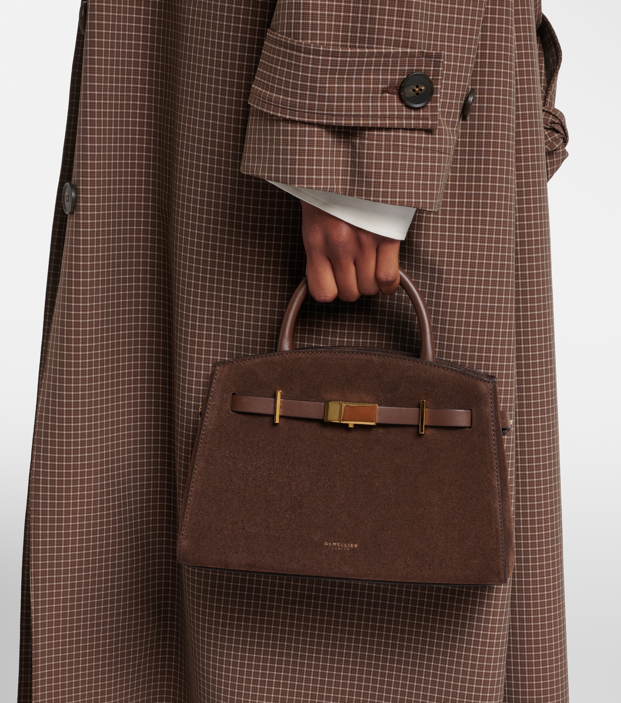 DeMellier Hudson Small suede top-handle bag thumbnail