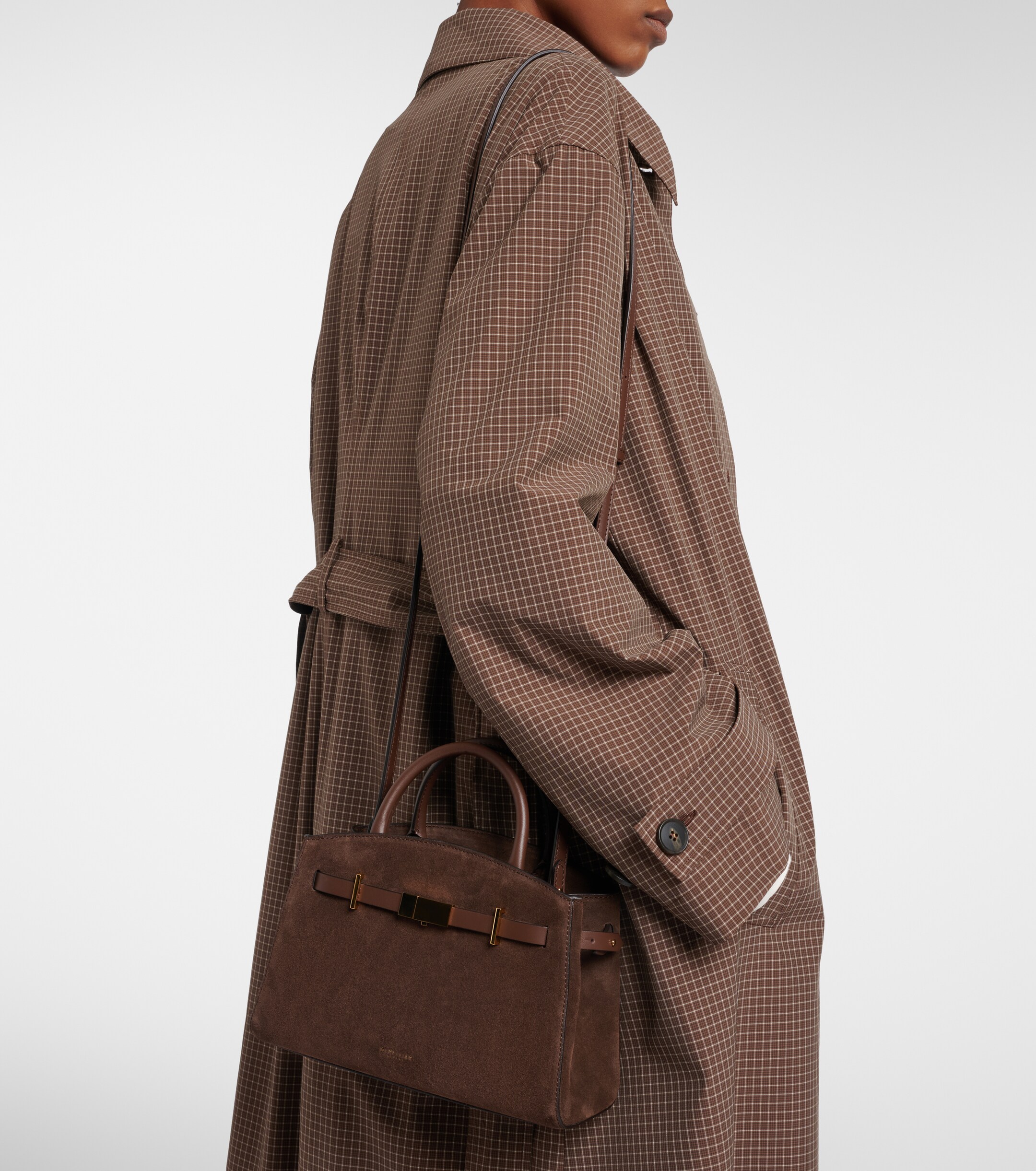 DeMellier Hudson Small suede top-handle bag thumbnail
