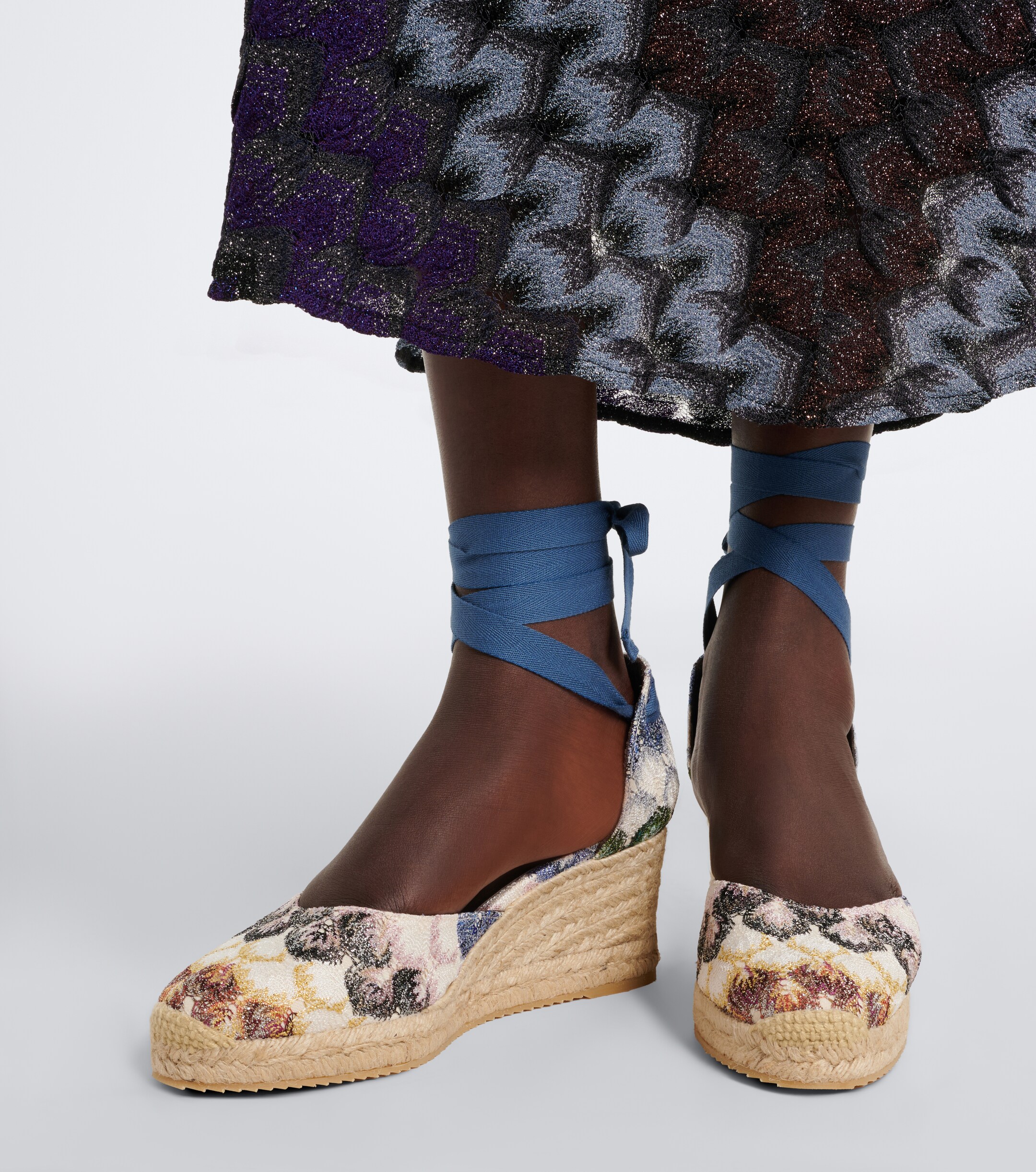Missoni Missoni Eva lamé espadrille wedges