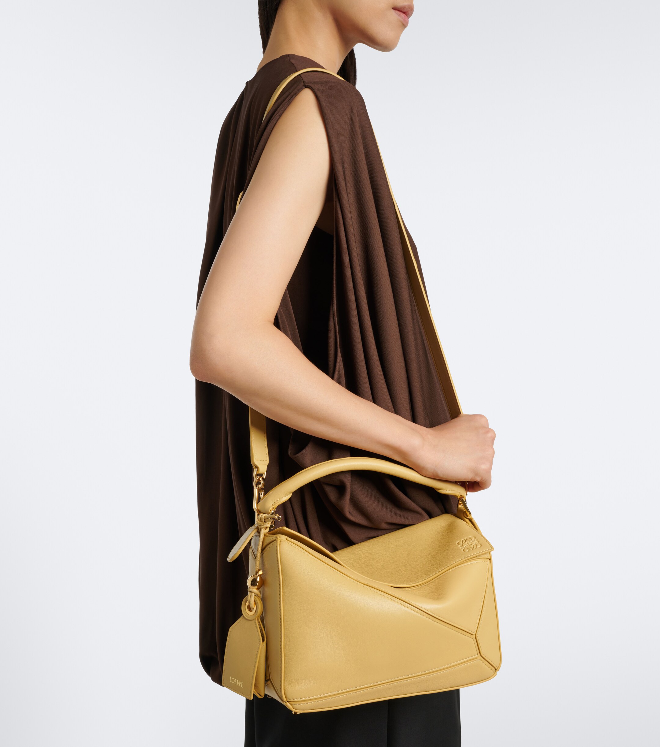 Loewe Featherlight Puzzle Large leather top-handle bag