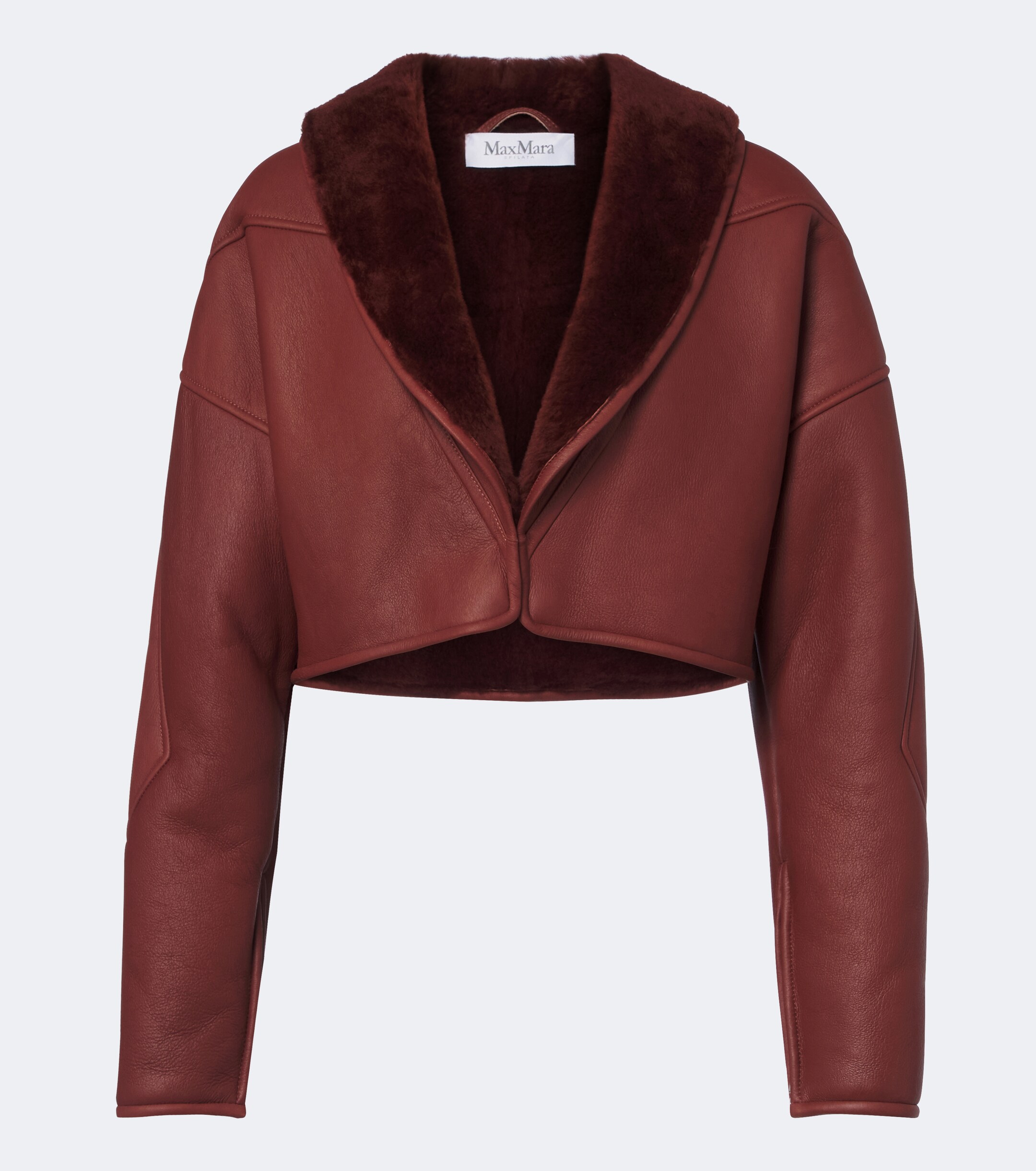 Max Mara Max Mara Cropped leather jacket