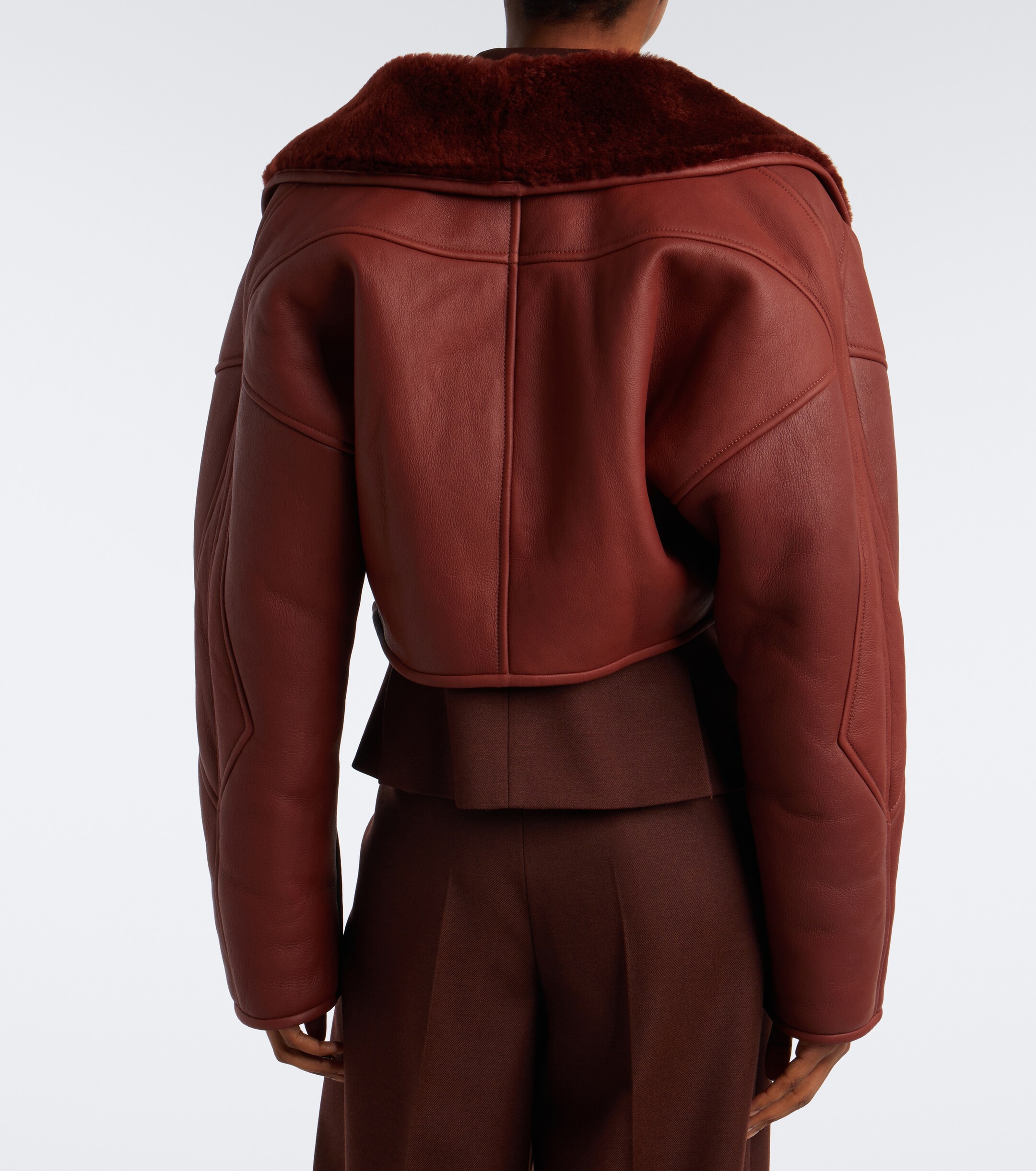 Max Mara Max Mara Cropped leather jacket