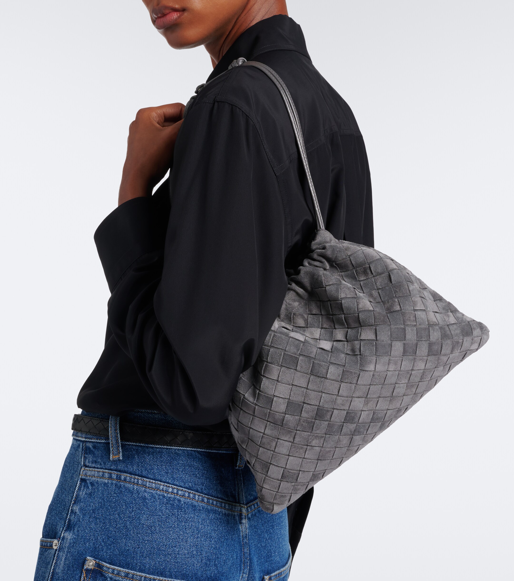 Bottega Veneta Dustbag Small suede pouch