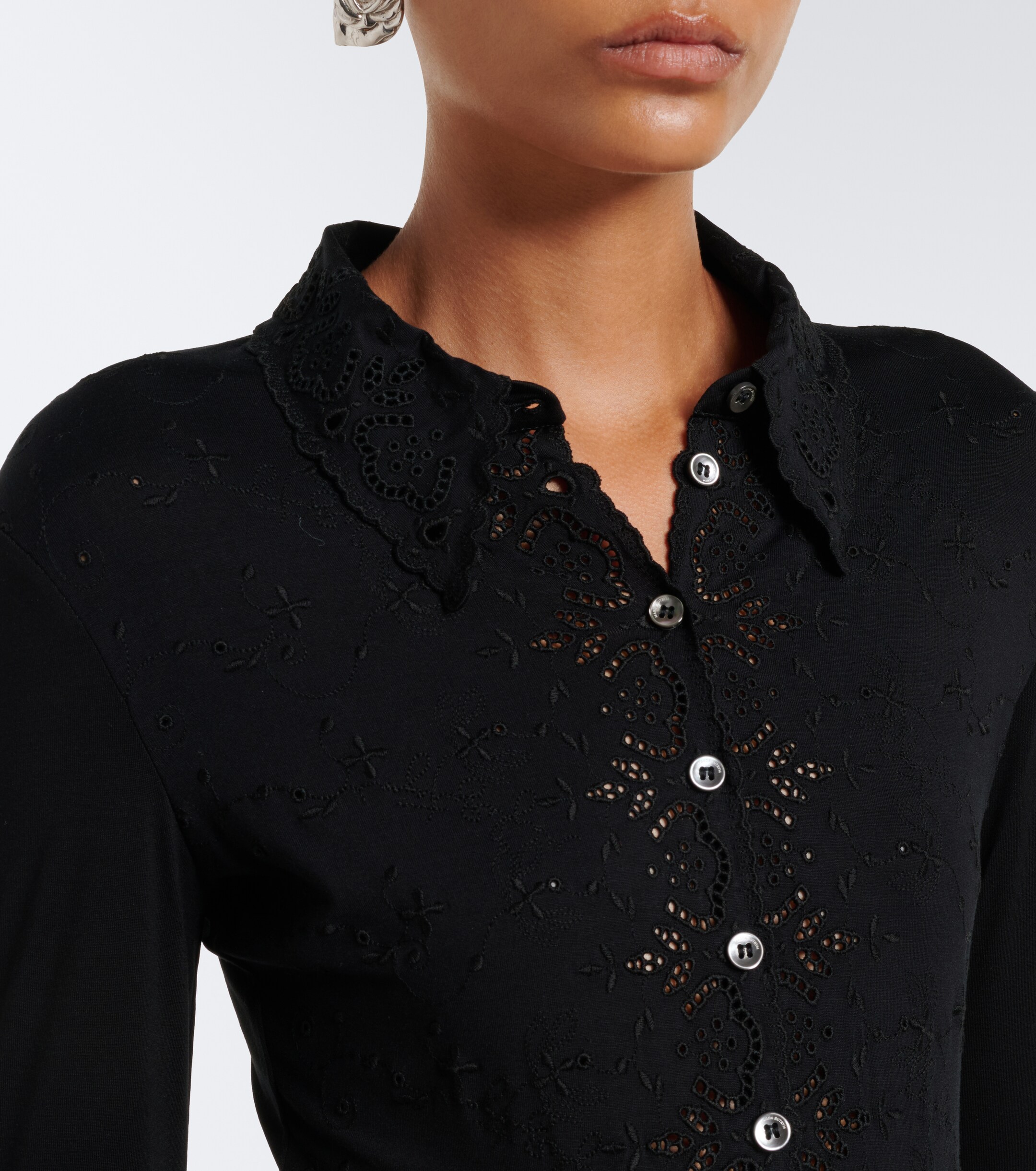 Magda Butrym Magda Butrym Broderie anglaise jersey bodysuit