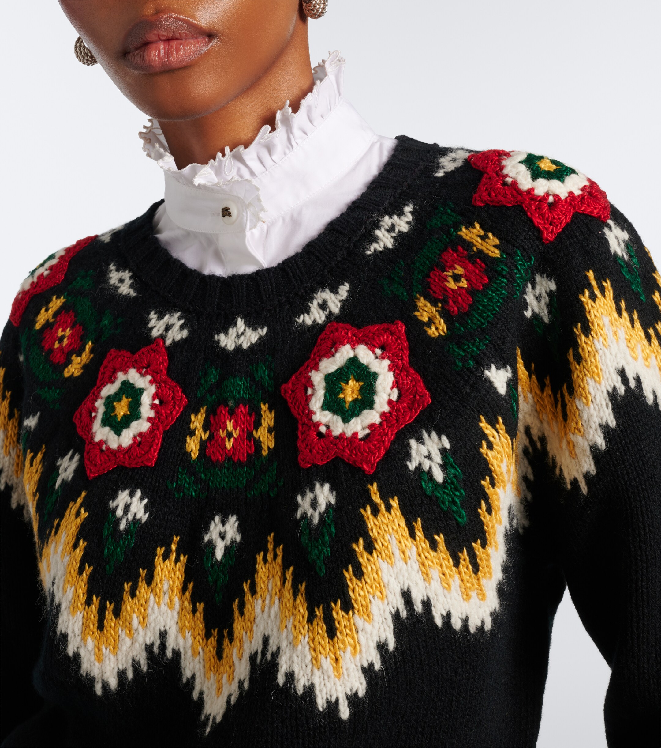 Polo Ralph Lauren Polo Ralph Lauren Crochet wool and cotton sweater