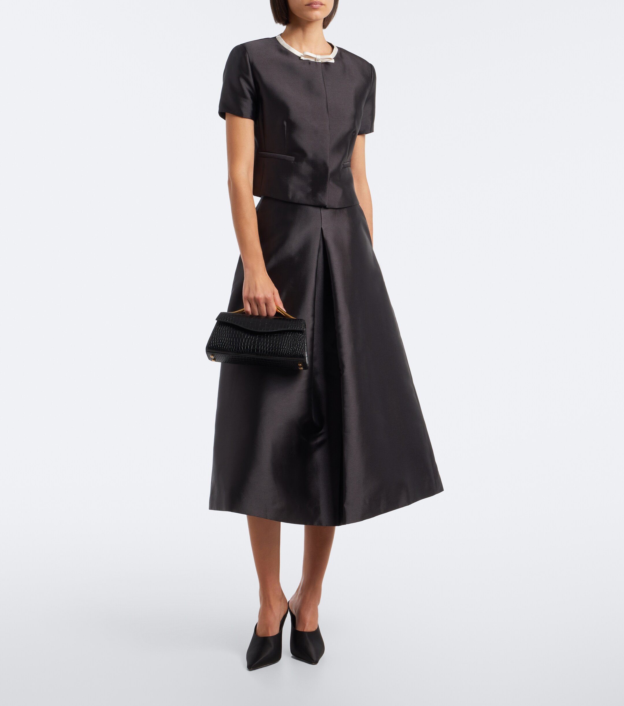 SIMKHAI Simkhai Vexa satin midi skirt