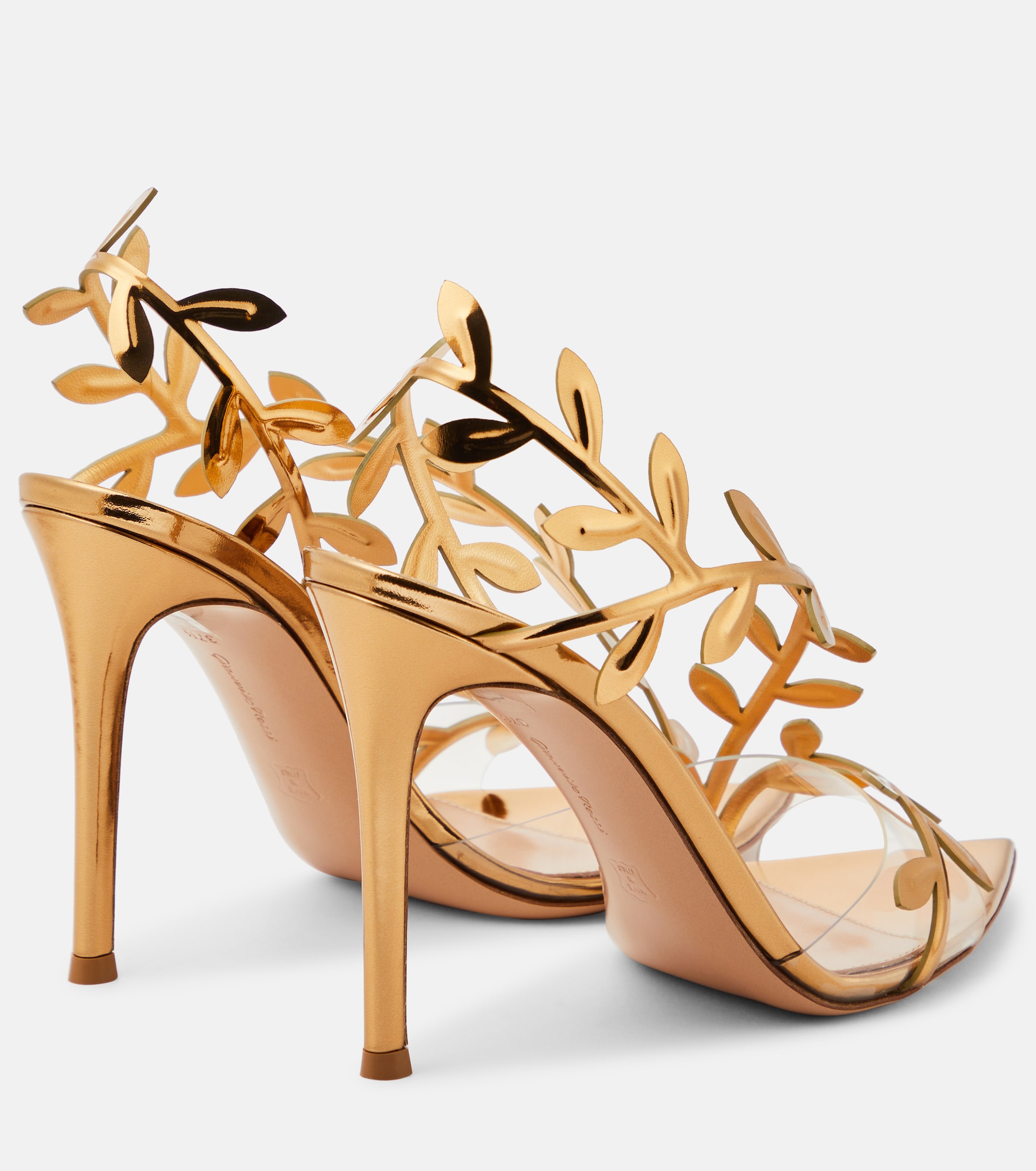 GIANVITO ROSSI Flavia mirrored leather pumps
