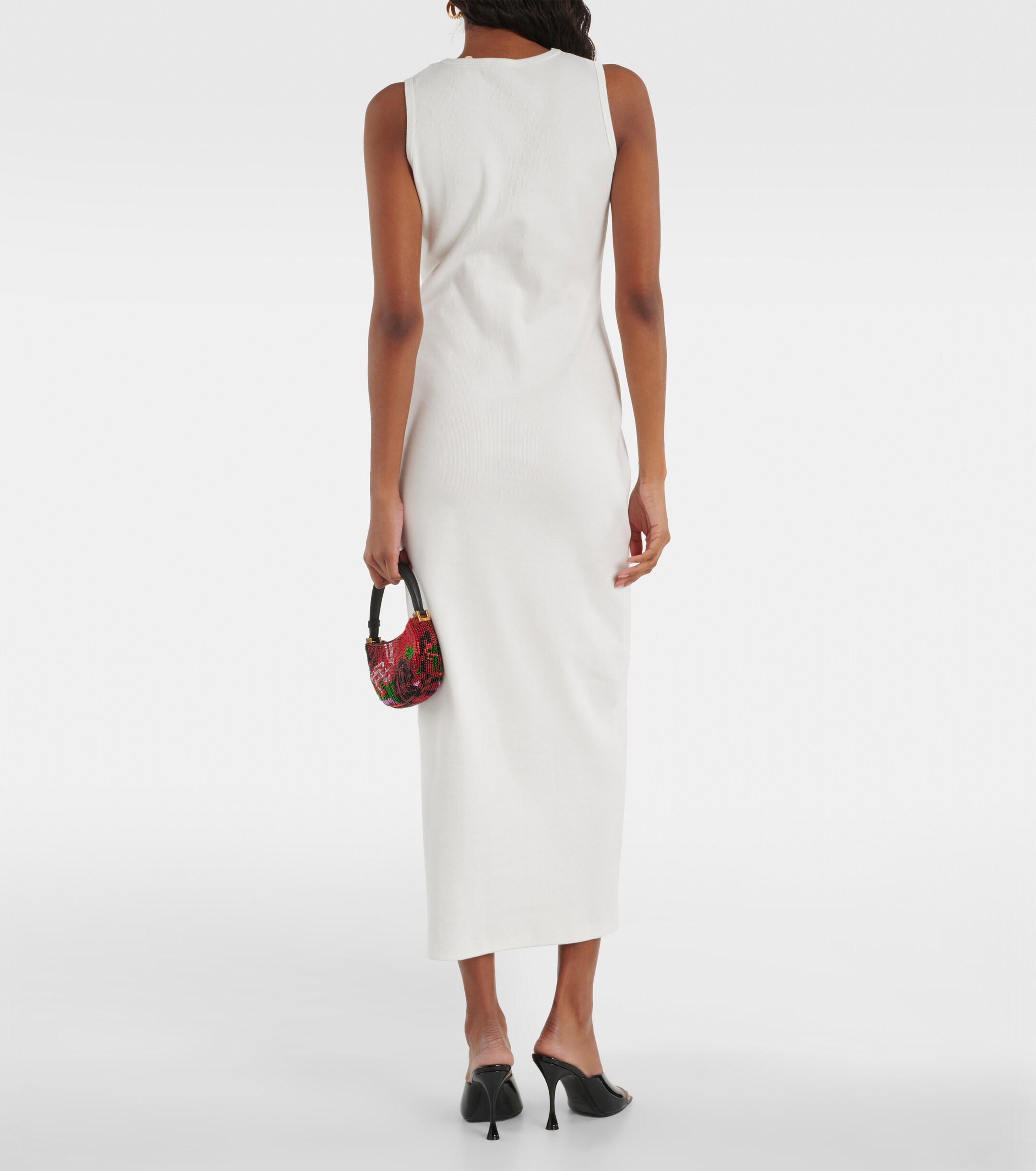Magda Butrym Crochet-trimmed cotton midi dress