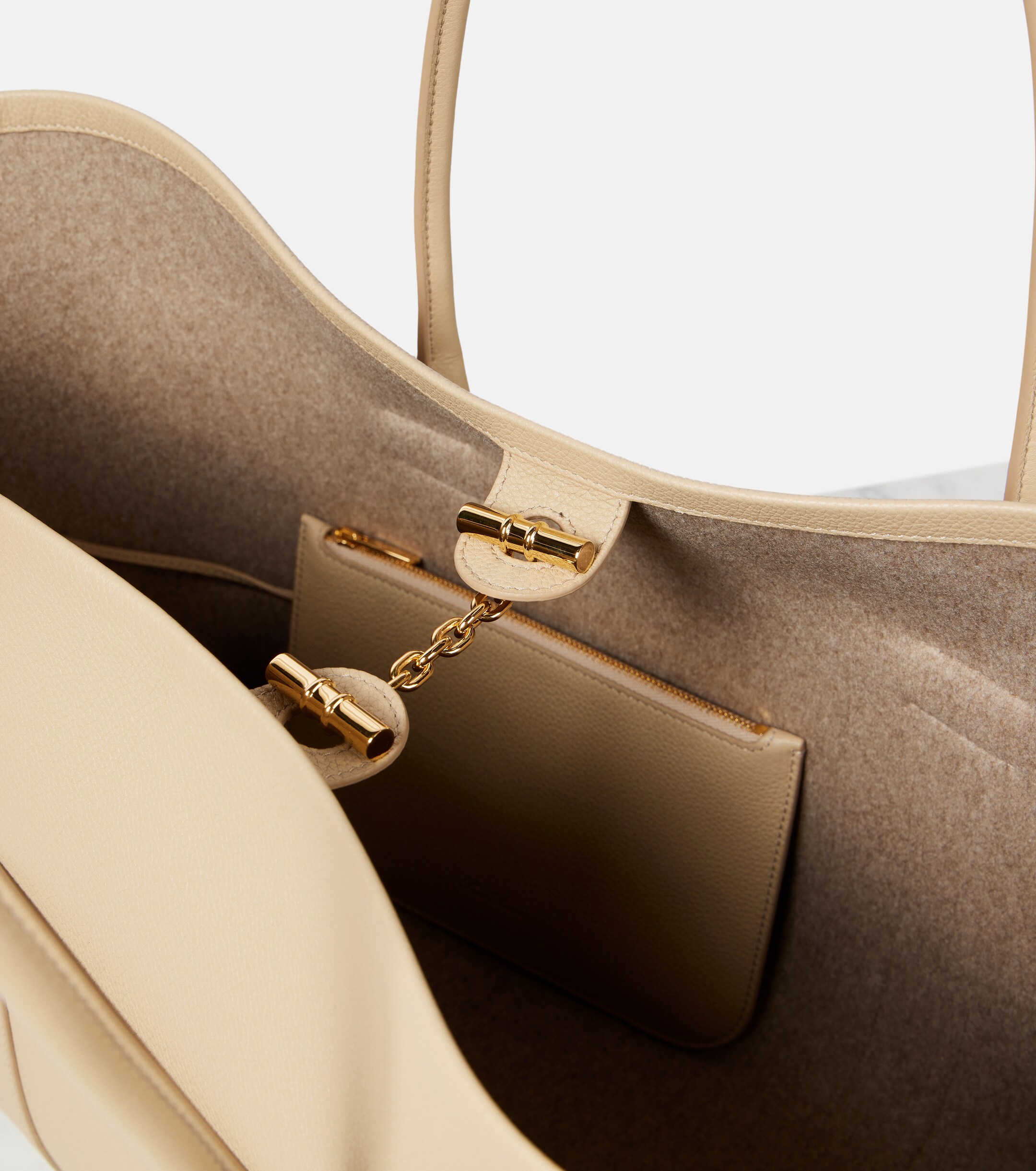 Loro Piana Ghiera Large leather tote bag