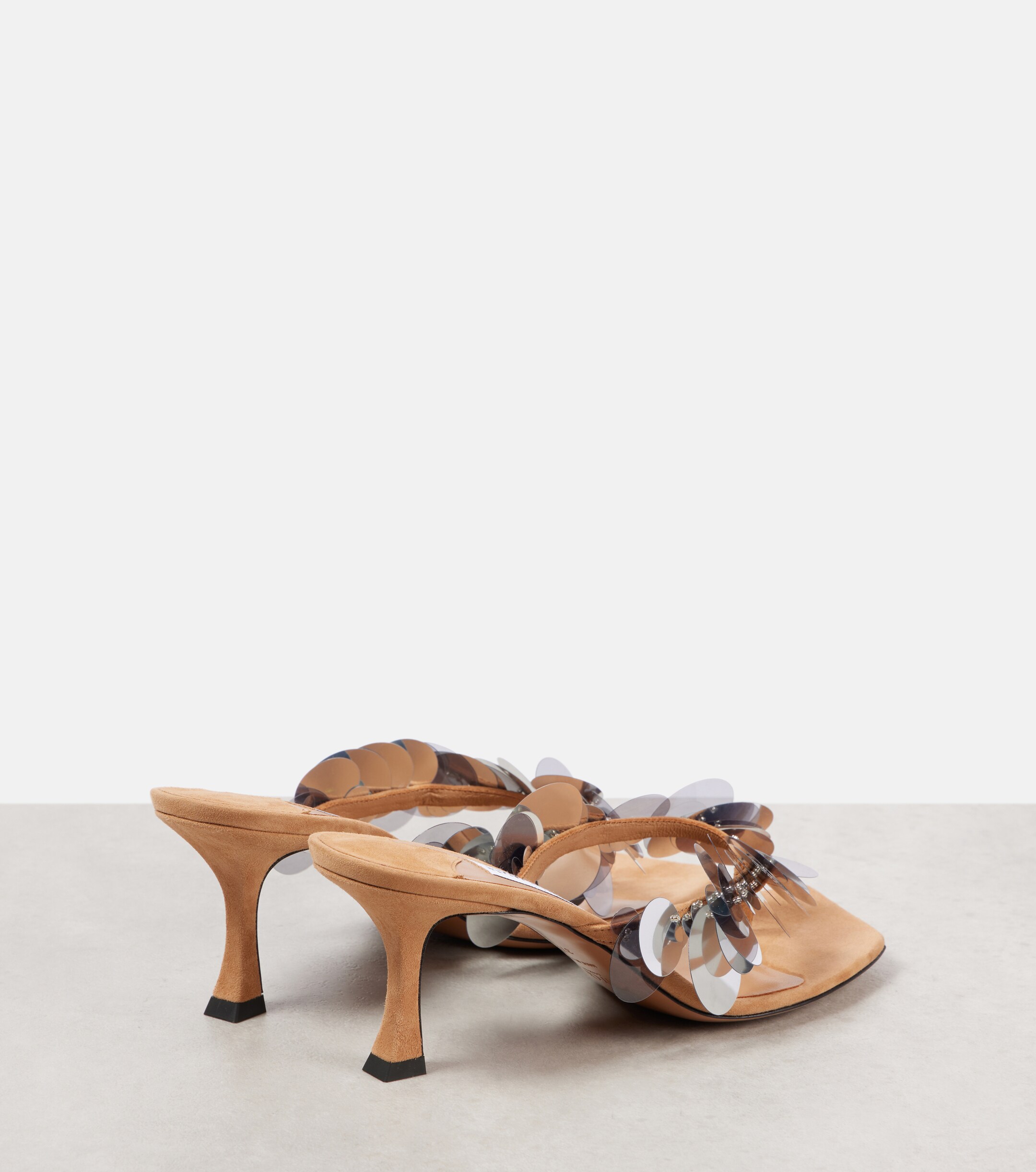 JIMMY CHOO Freja 70 sequined suede thong sandals thumbnail