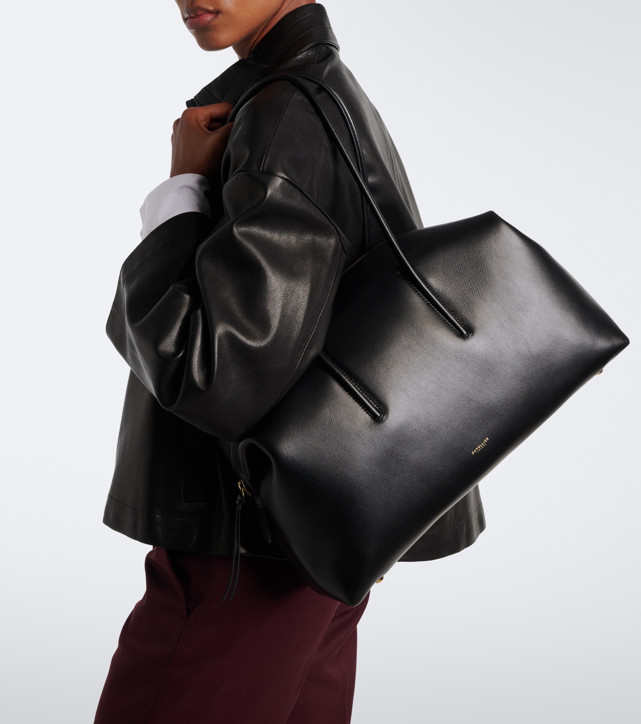 DeMellier Stockholm Large leather top-handle bag thumbnail