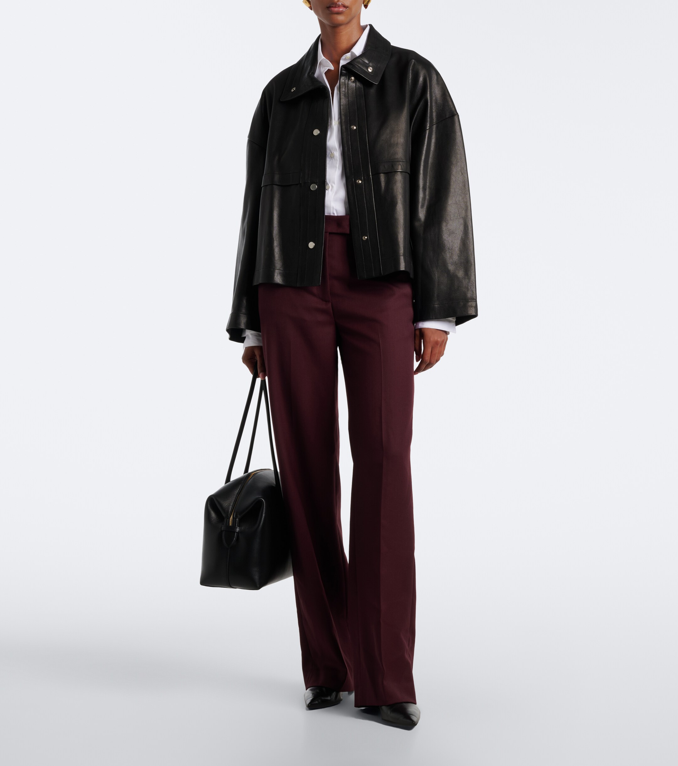 DeMellier Stockholm Large leather top-handle bag thumbnail