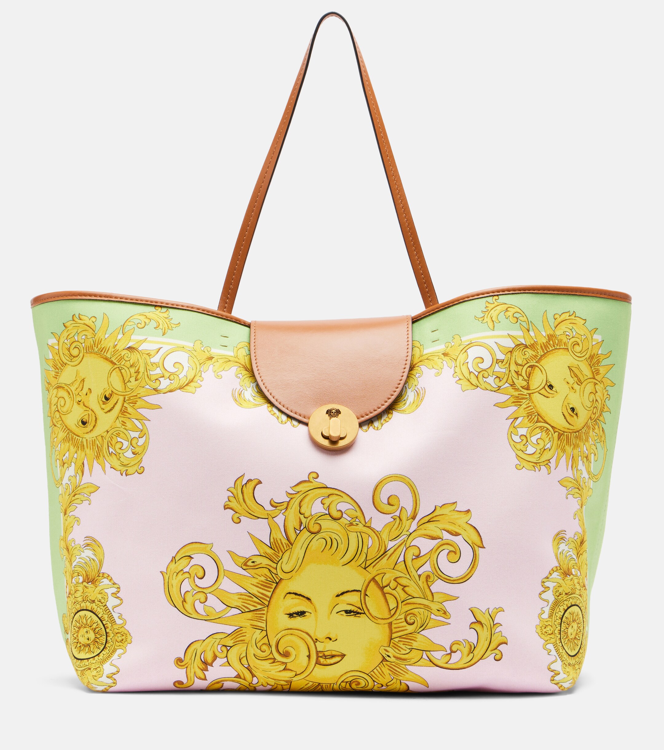Versace Large printed canvas tote bag