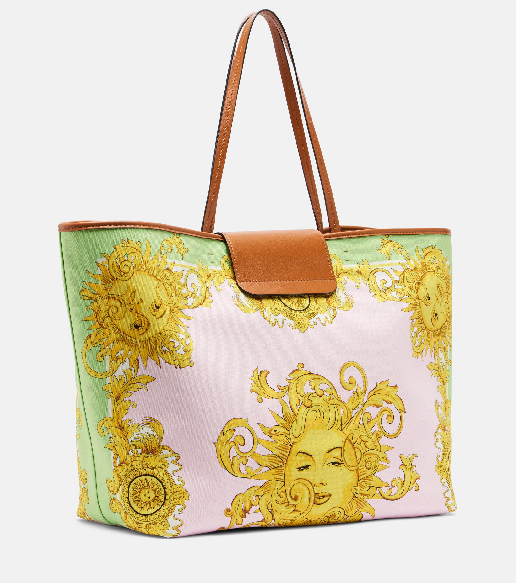 Versace Large printed canvas tote bag