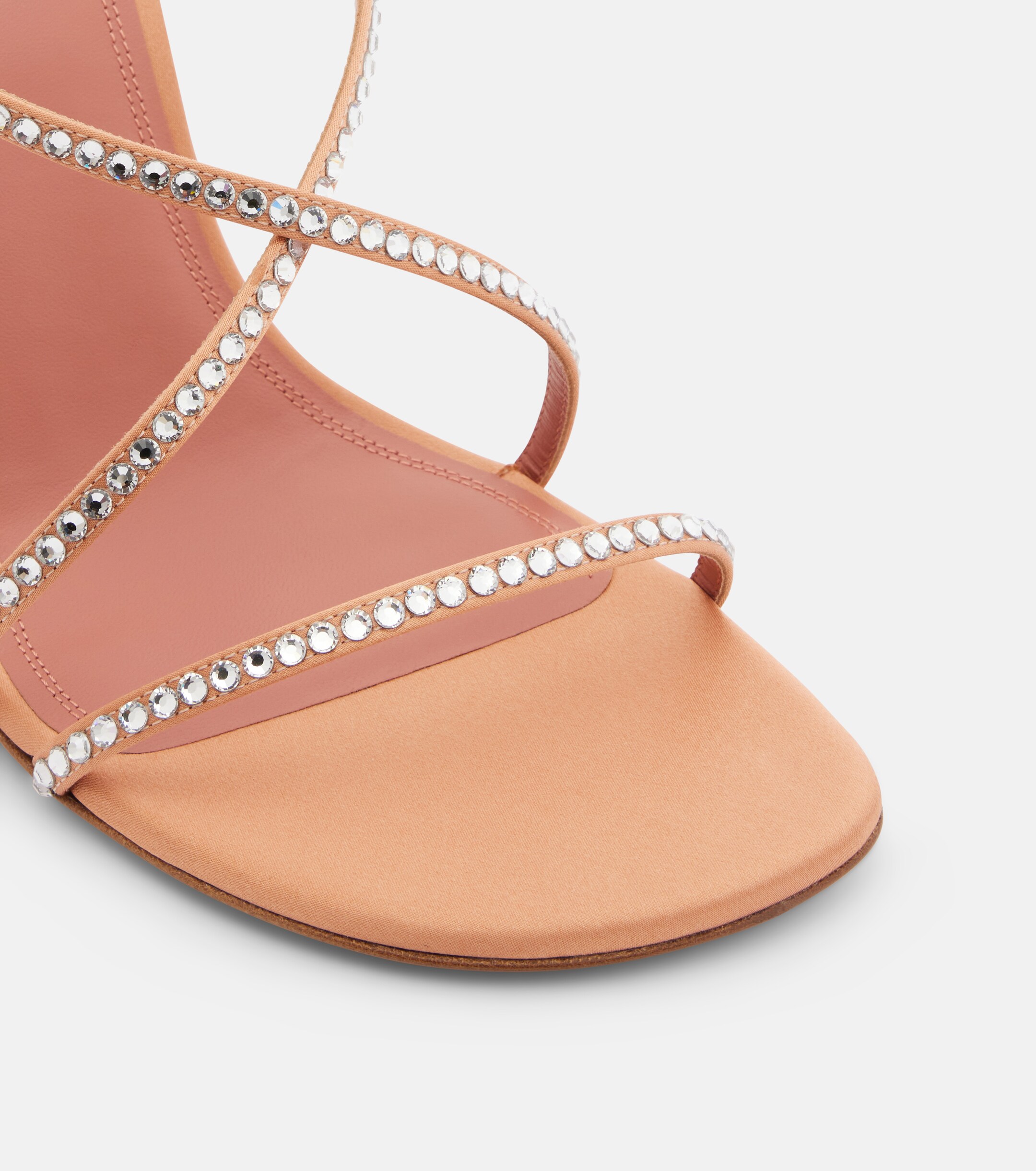 AMINA MUADDI Amina Muaddi Sally crystal-embellished satin sandals