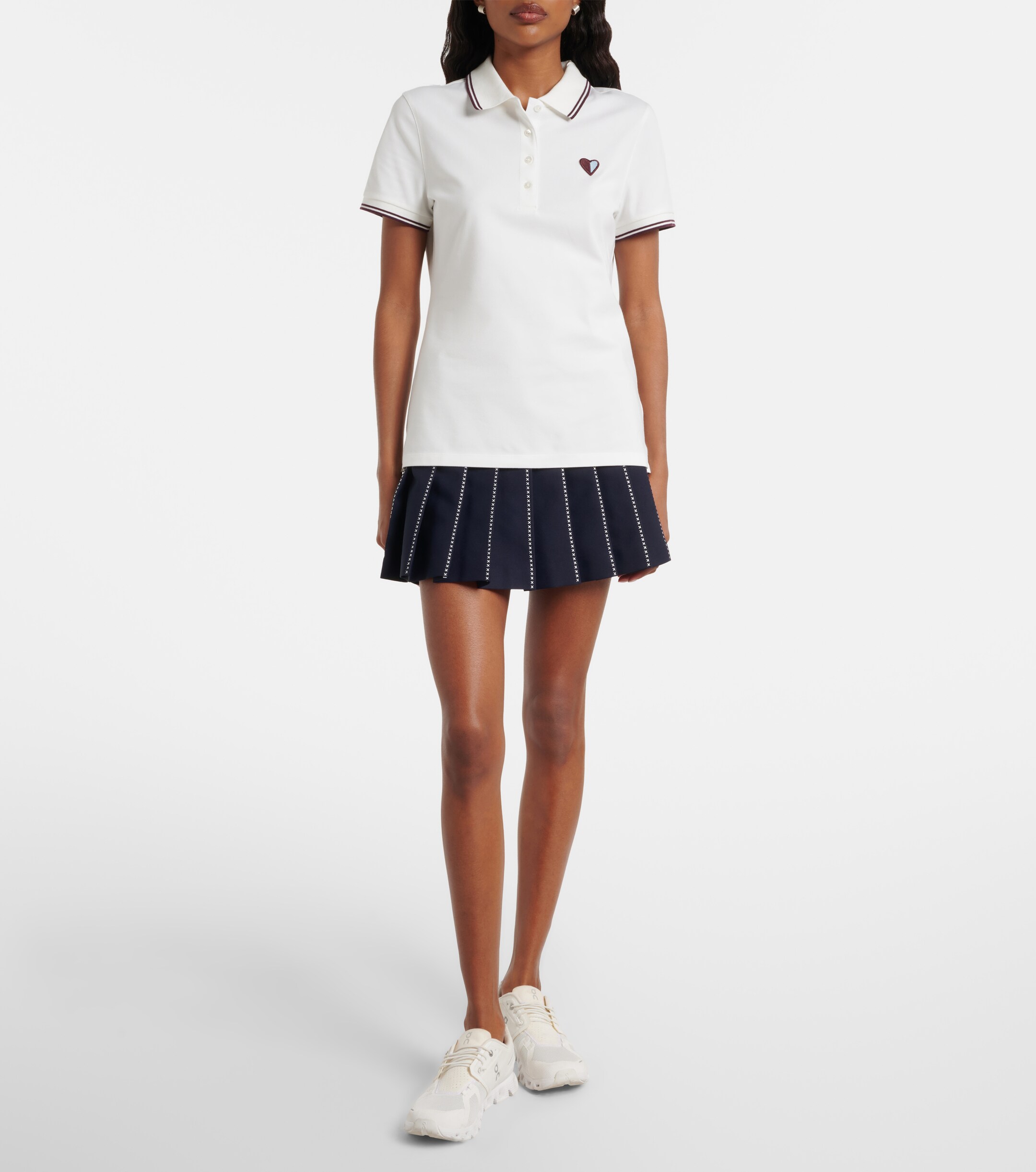 Tory Burch Tory Burch Cotton-blend piqué polo shirt