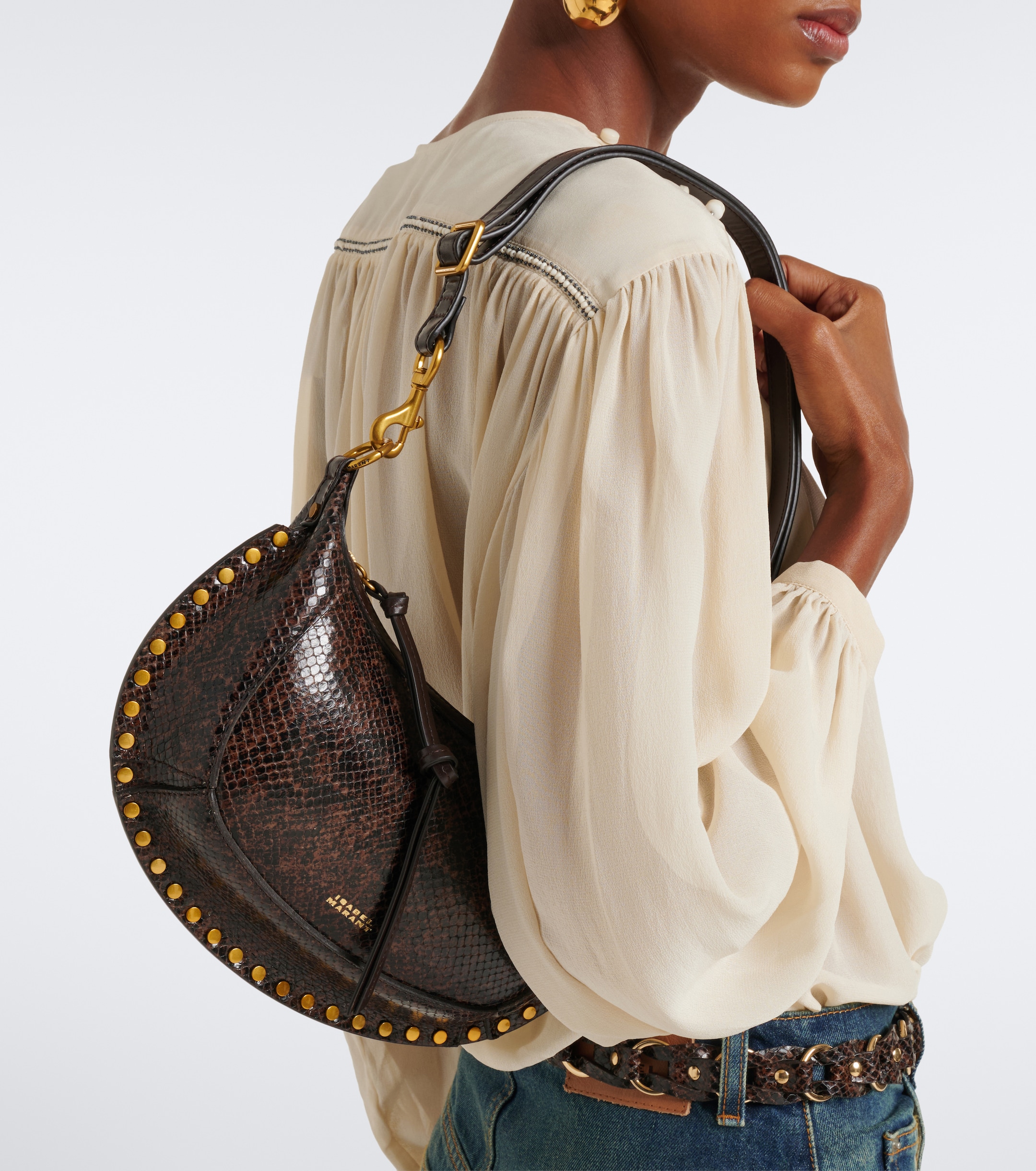 Isabel Marant Oskan Small leather shoulder bag