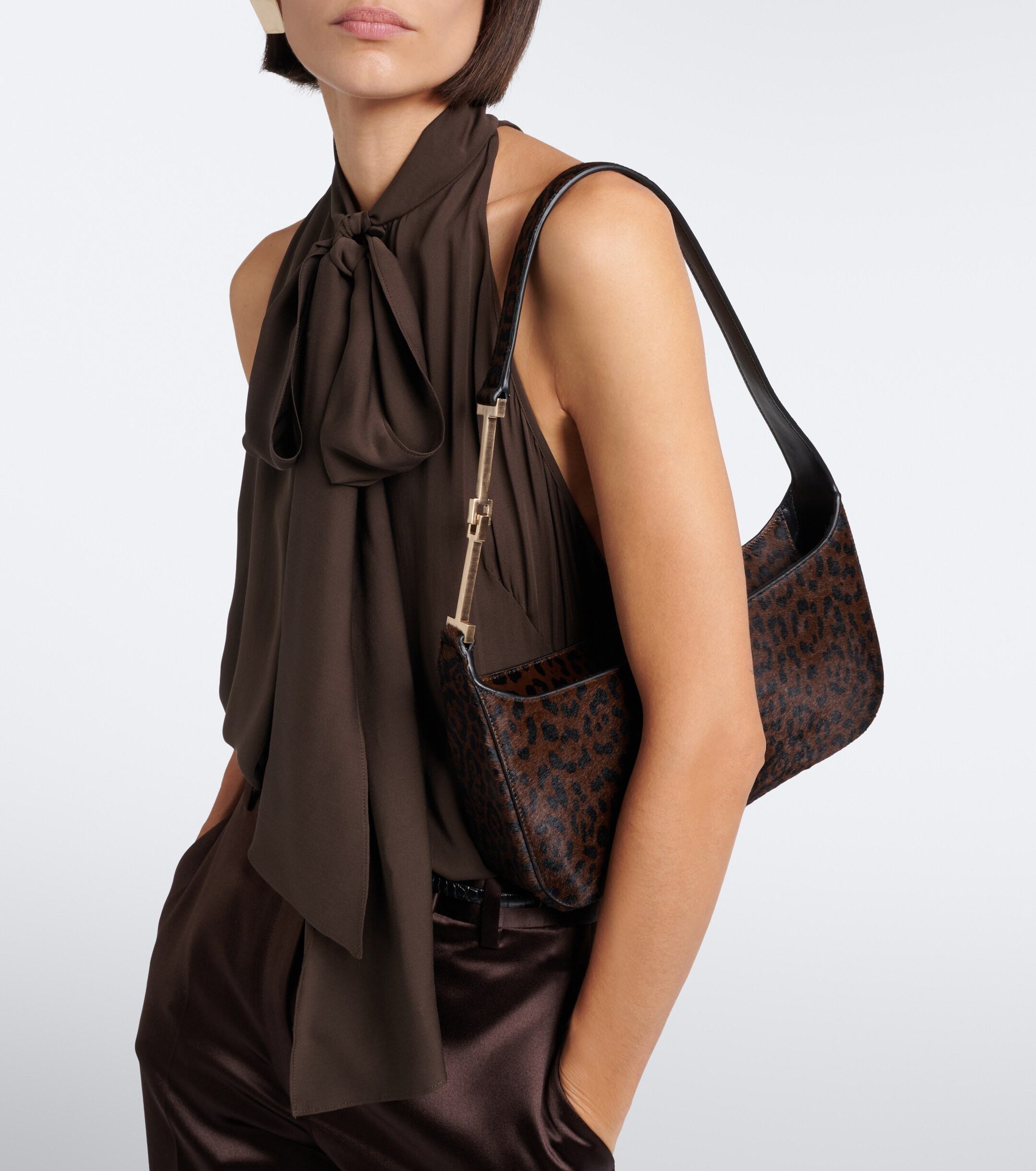 Tom Ford Tom Ford Arc Small calf hair shoulder bag