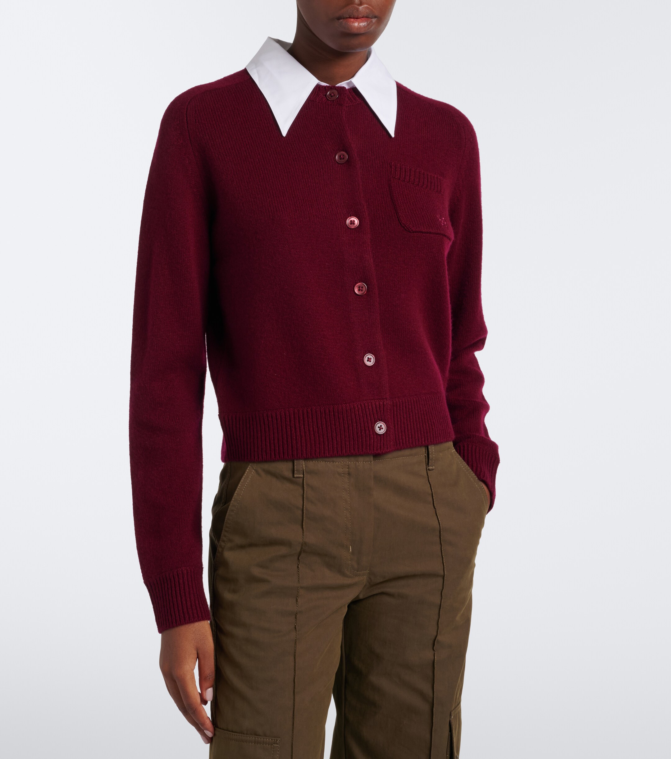 Dorothee Schumacher Dorothee Schumacher Layered wool and cashmere cardigan