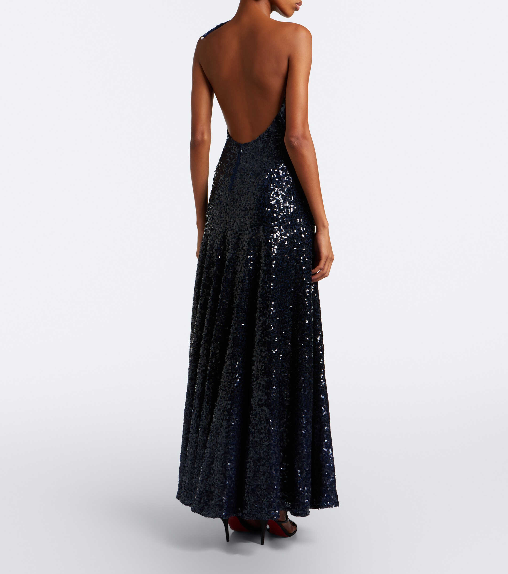 Christopher Esber Christopher Esber Sequined one-shoulder open-back gown