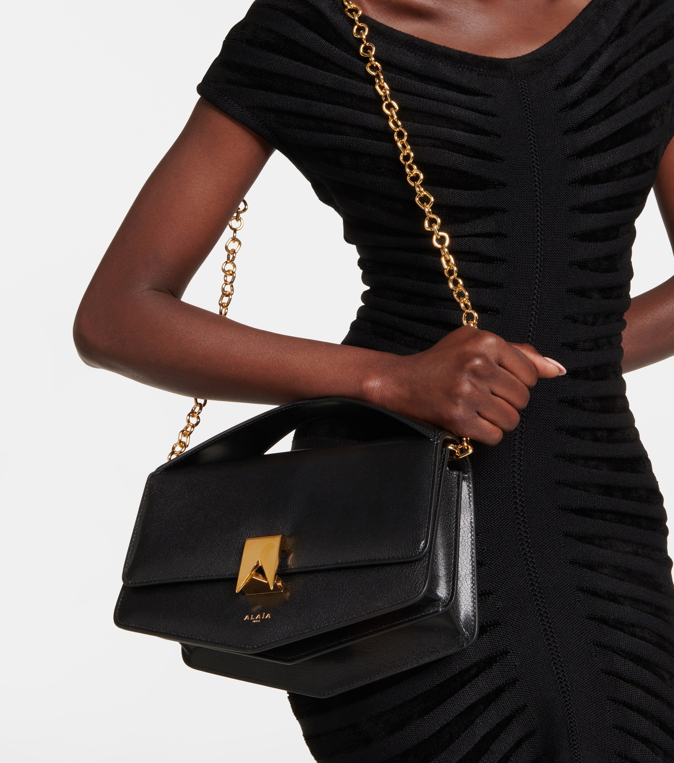Alaïa Le Papa Medium leather crossbody bag