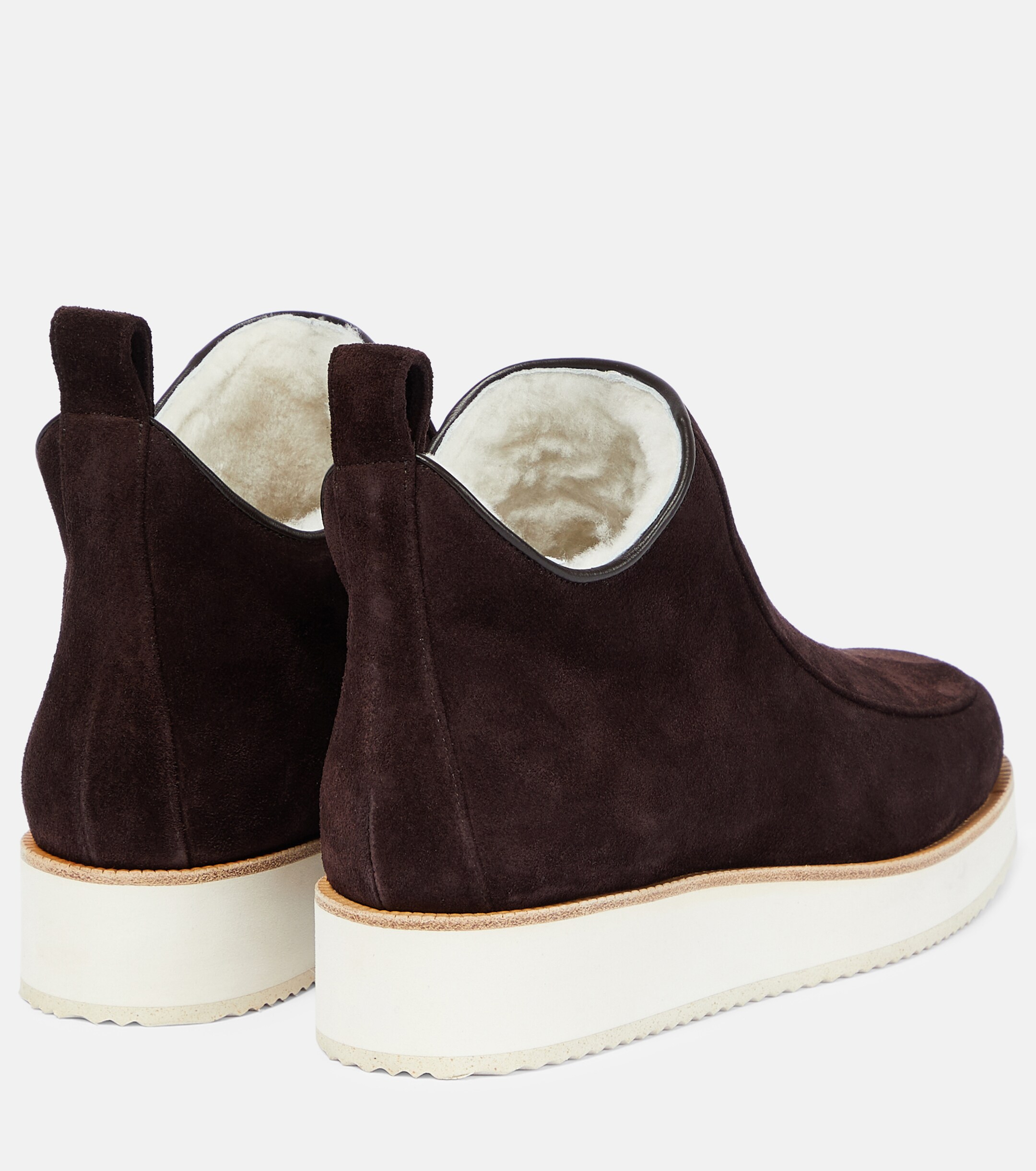 Gabriela Hearst Harry shearling-lined suede ankle boots thumbnail