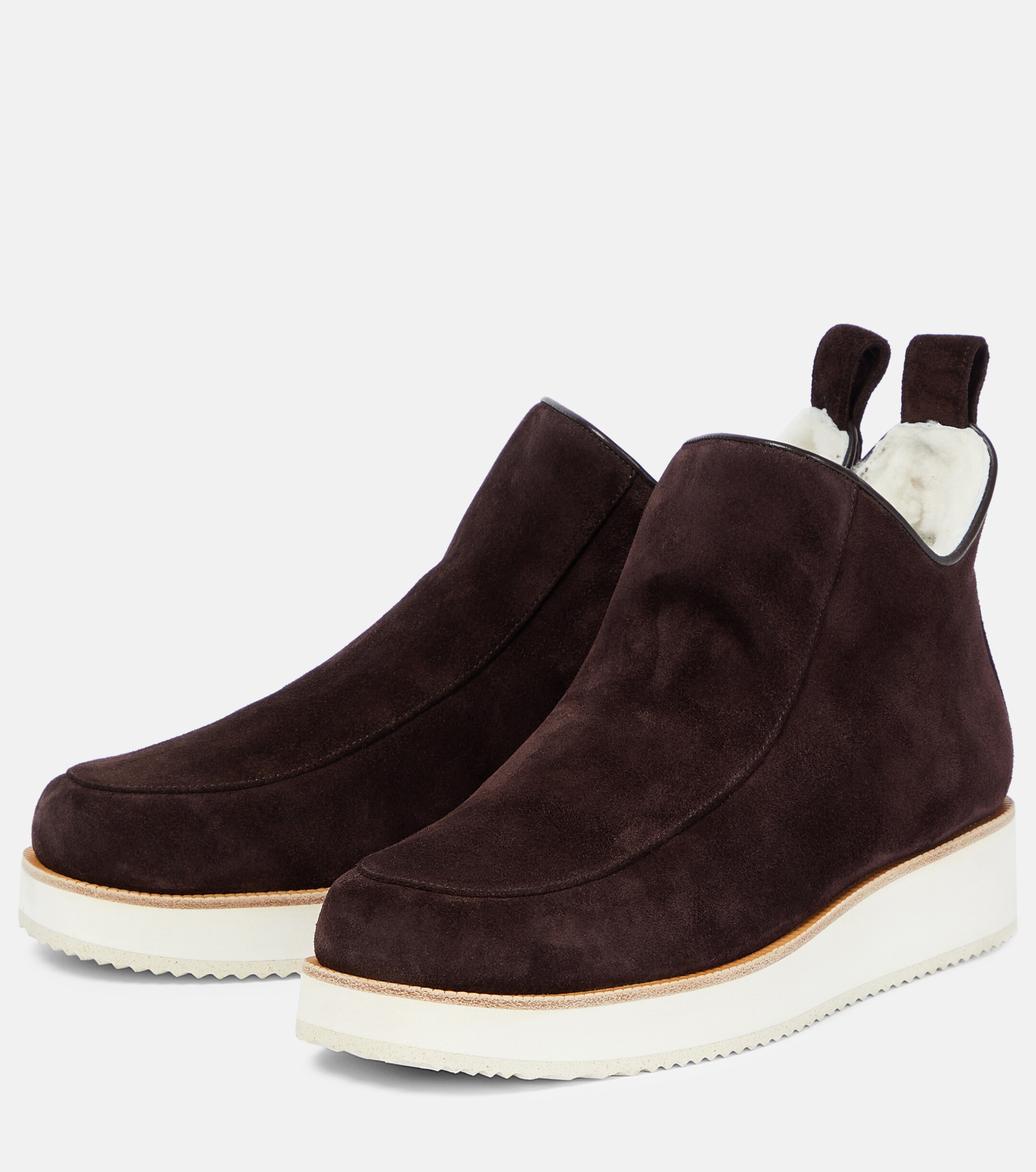 Gabriela Hearst Harry shearling-lined suede ankle boots thumbnail