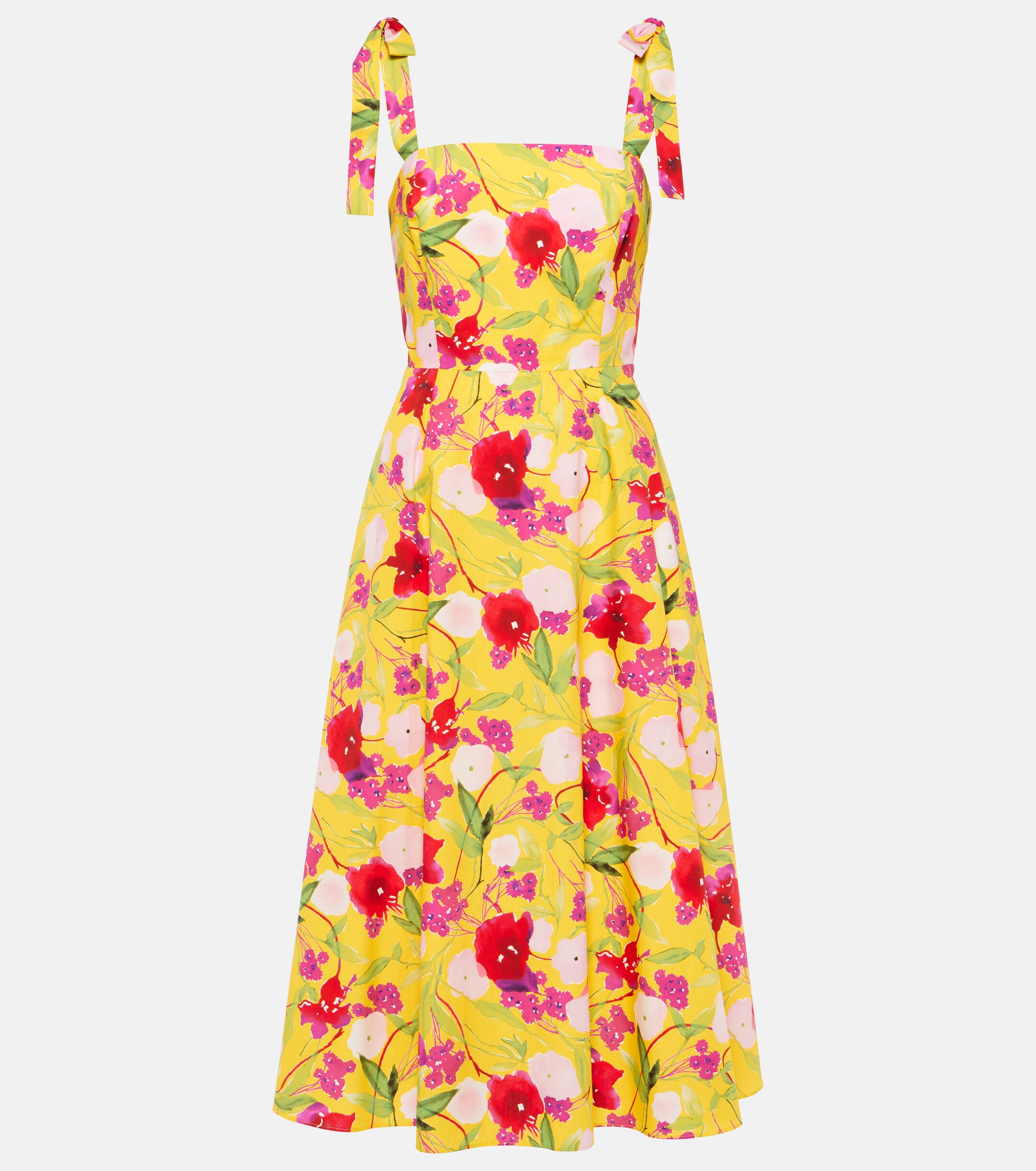 Carolina Herrera Floral cotton midi dress